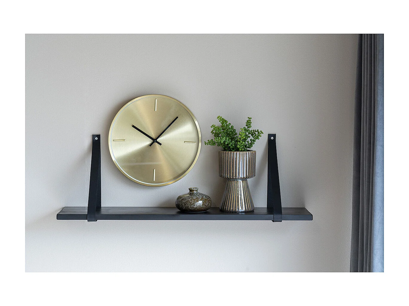 Plank Marea, Zwart, 20x80x2 cm, Kendra Home