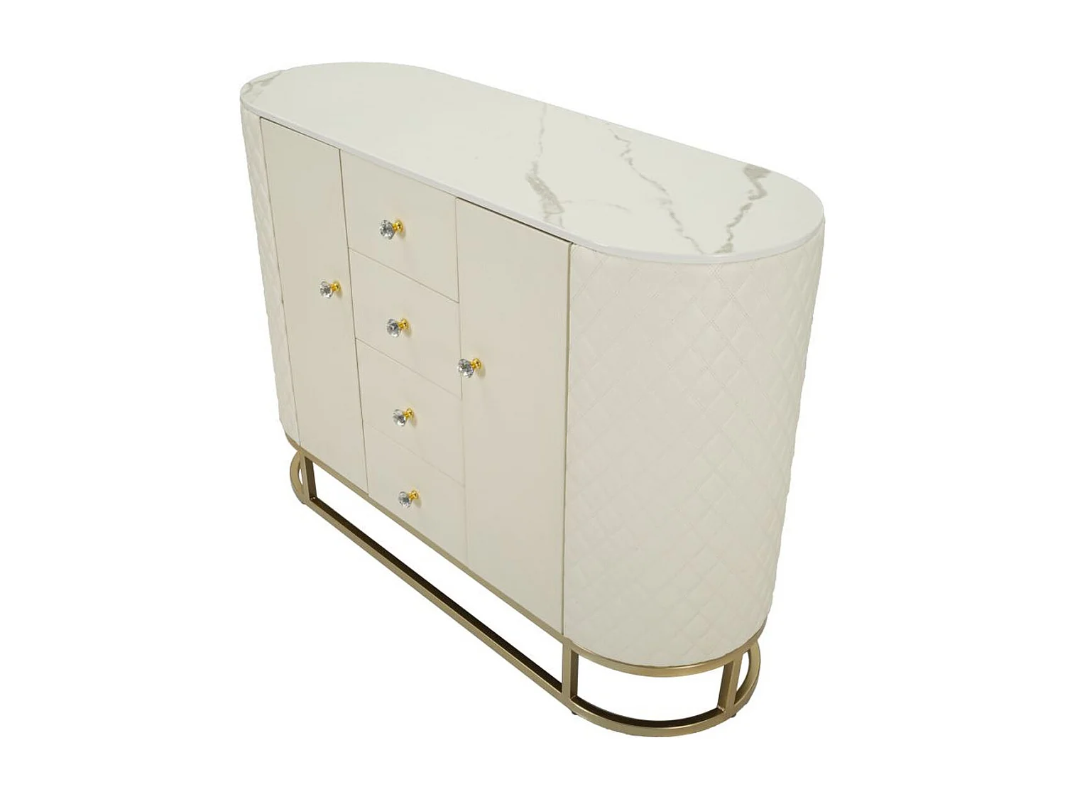 Buffet VKH25, Blanc, 120x40x85 cm, Kendra Home
