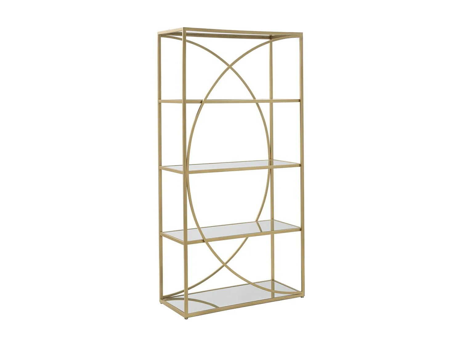 Bibliothèque VKH219, Or, 90x38x180 cm, Kendra Home