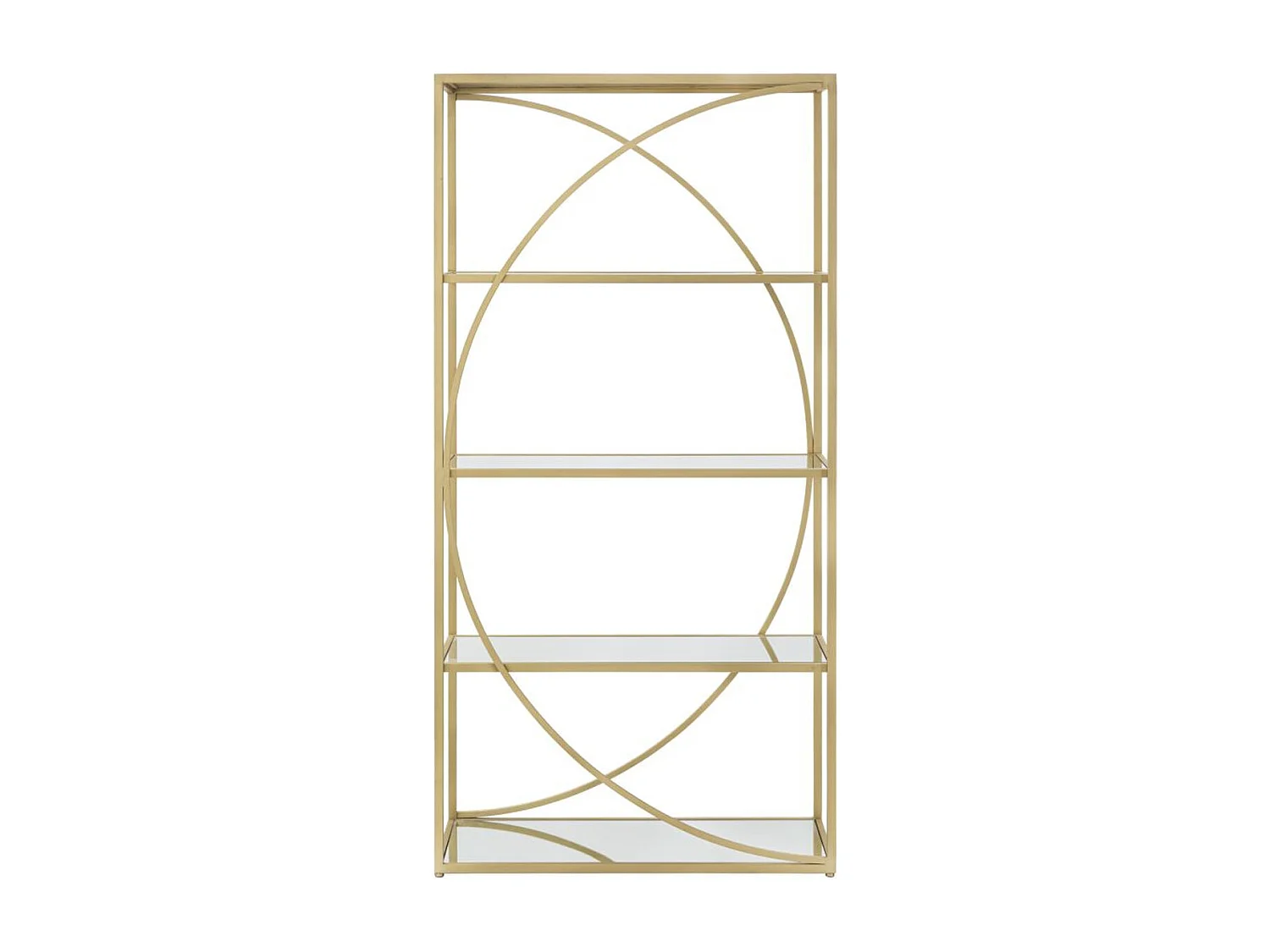 Bibliothèque VKH219, Or, 90x38x180 cm, Kendra Home
