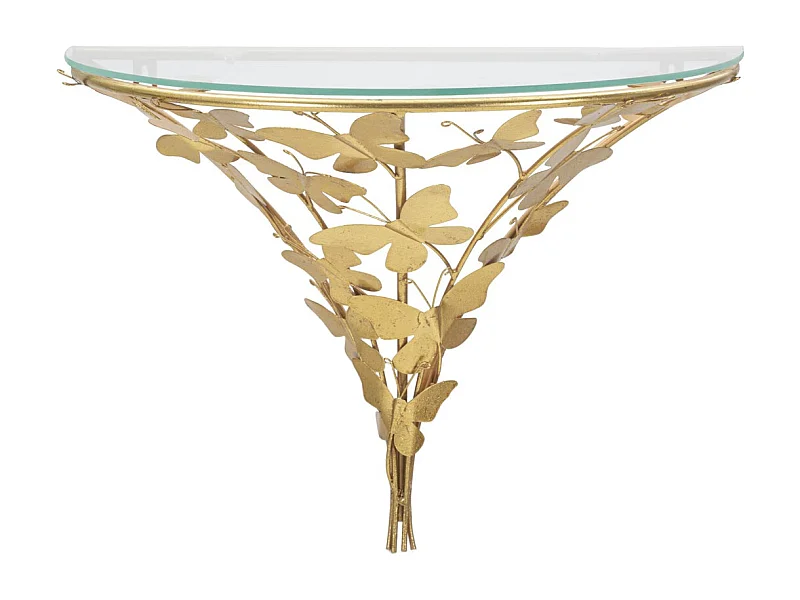 Regal Schmetterling 19, Gold, 44,5x24,5x34,5 cm, Kendra Home