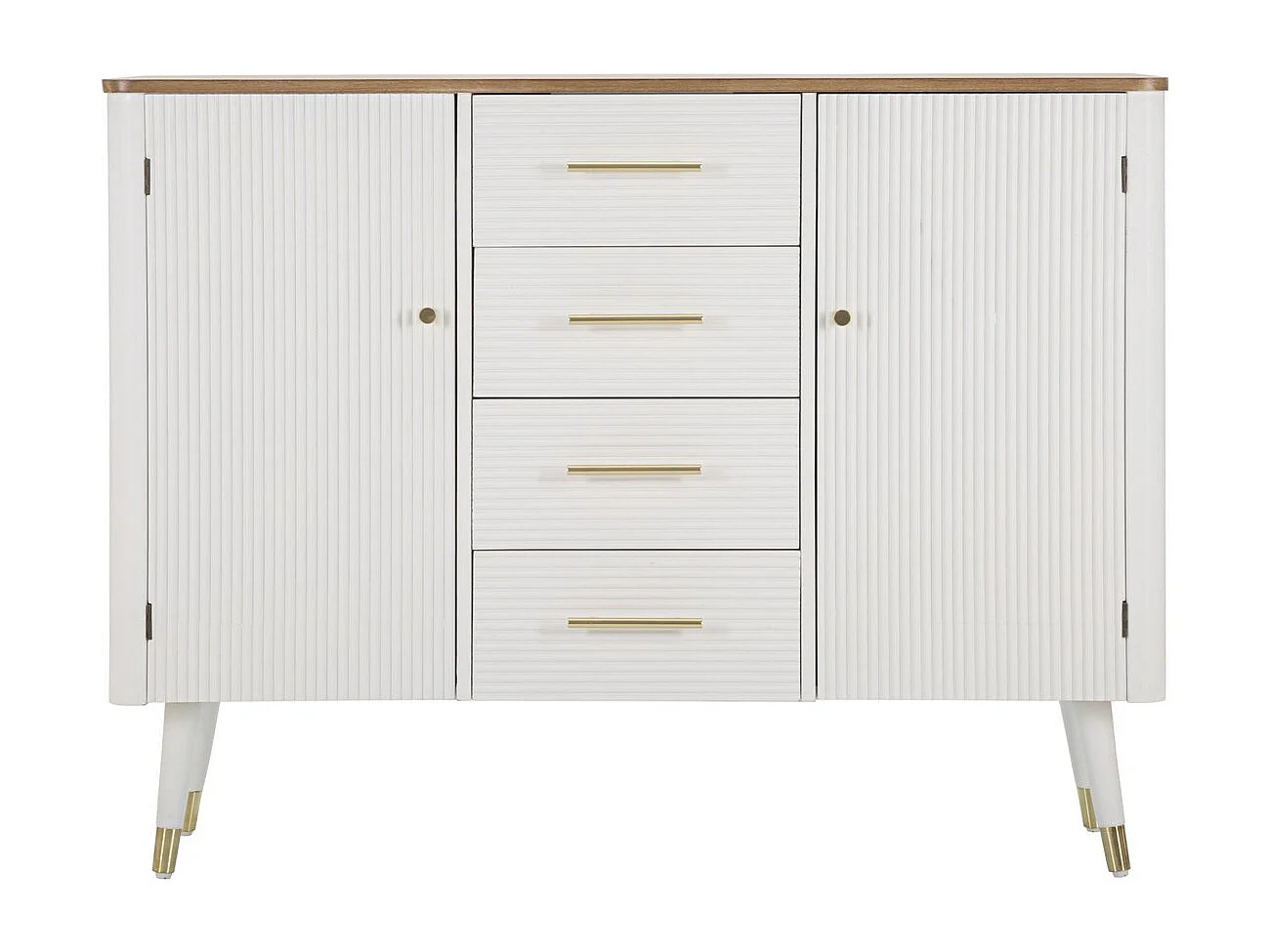 Buffet VKH24, Blanc, 117x37x90 cm, Kendra Home