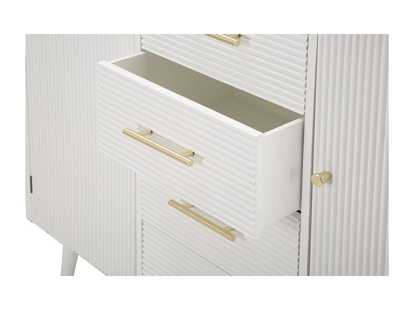 Buffet VKH24, Blanc, 117x37x90 cm, Kendra Home