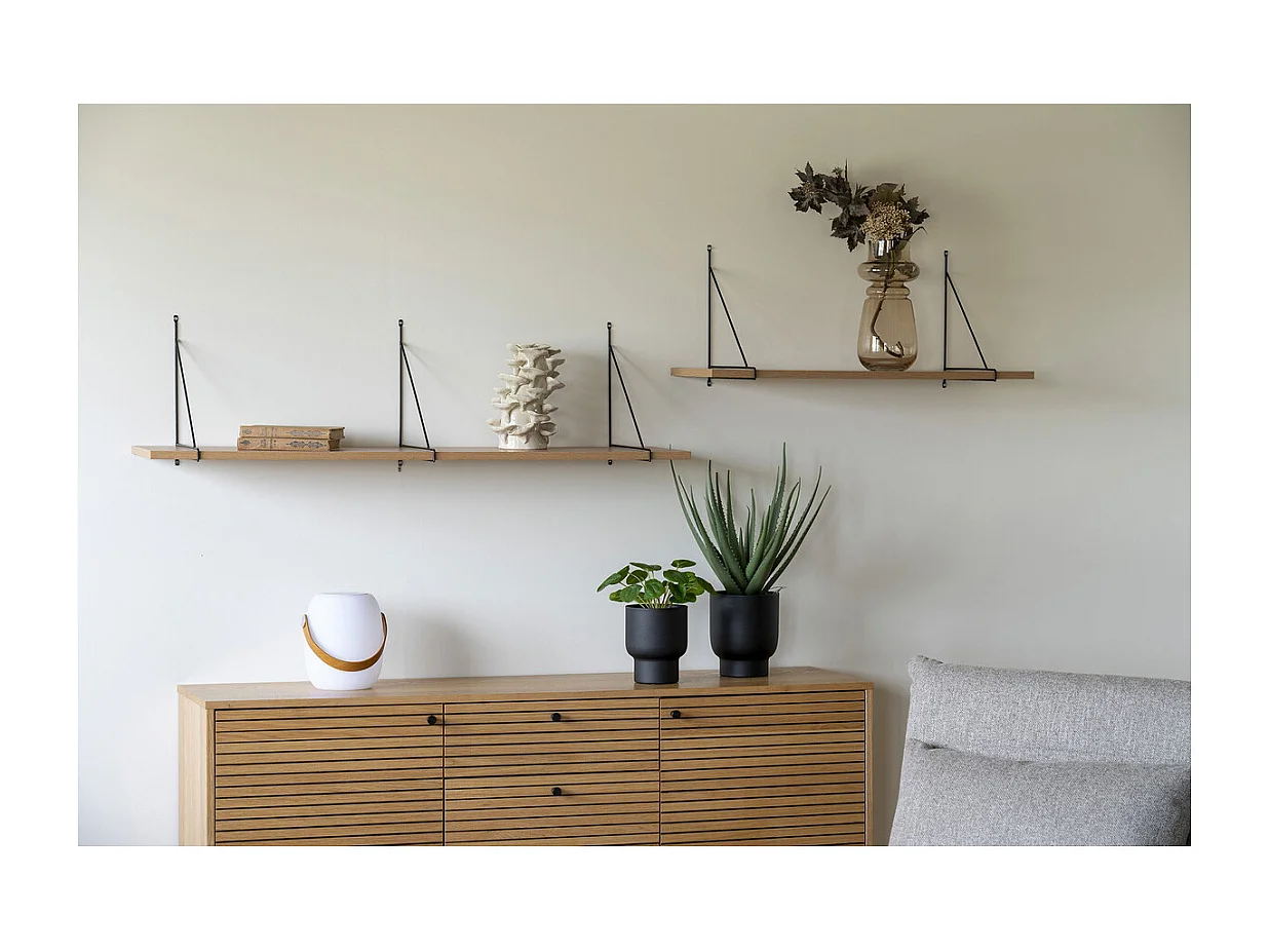 Regal Chiba, Braun, 29x120x31 cm, Kendra Home