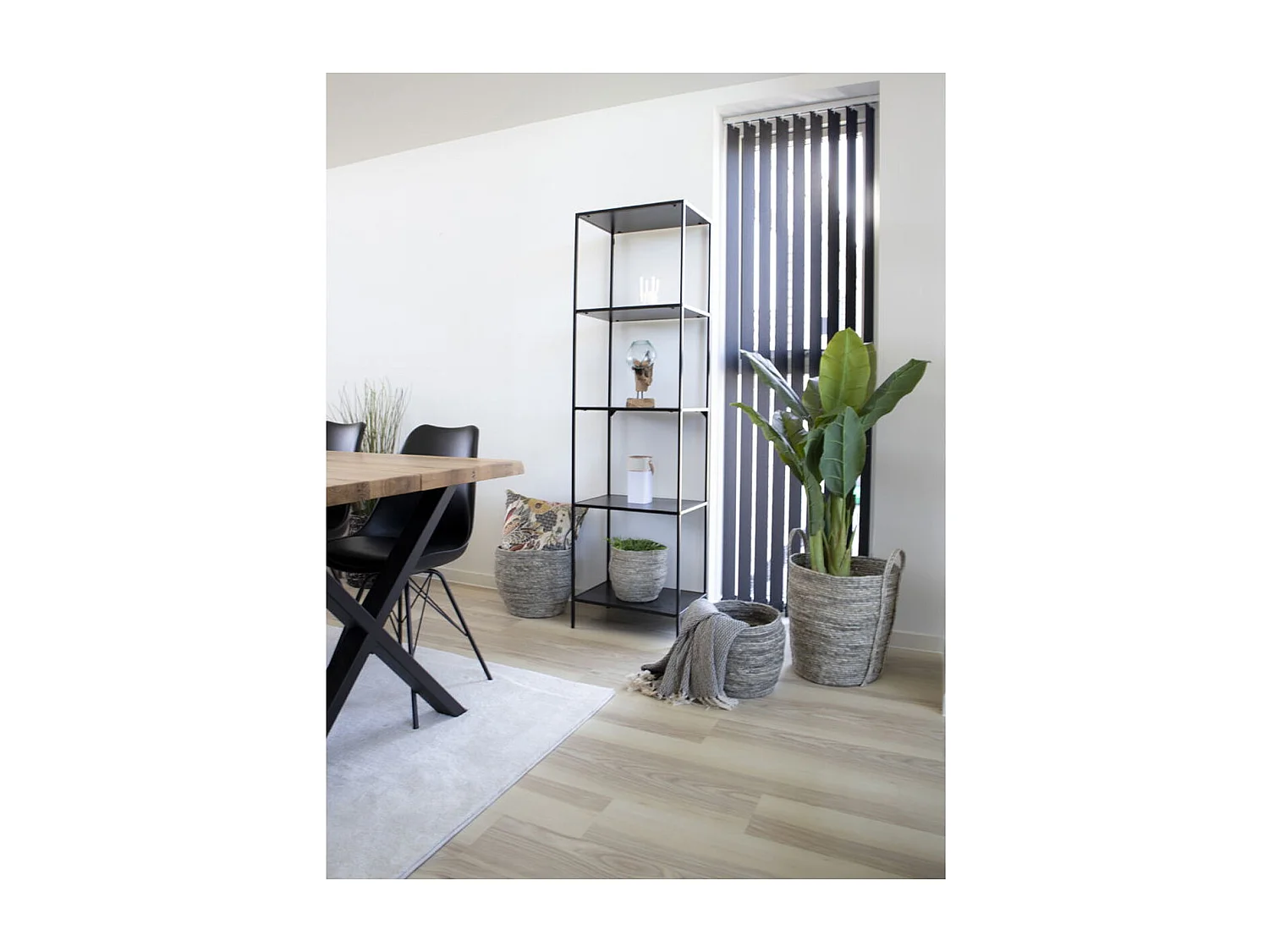 Bibliothèque Vita, Noir, 36x51x170 cm, Kendra Home