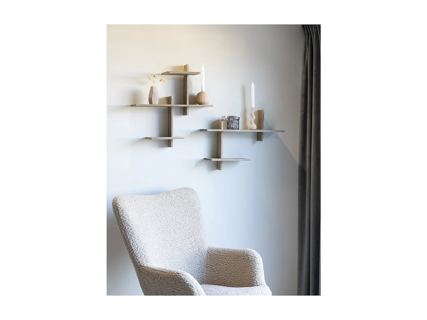 Plank Ovada, Bruin, 15x60x44 cm, Kendra Home