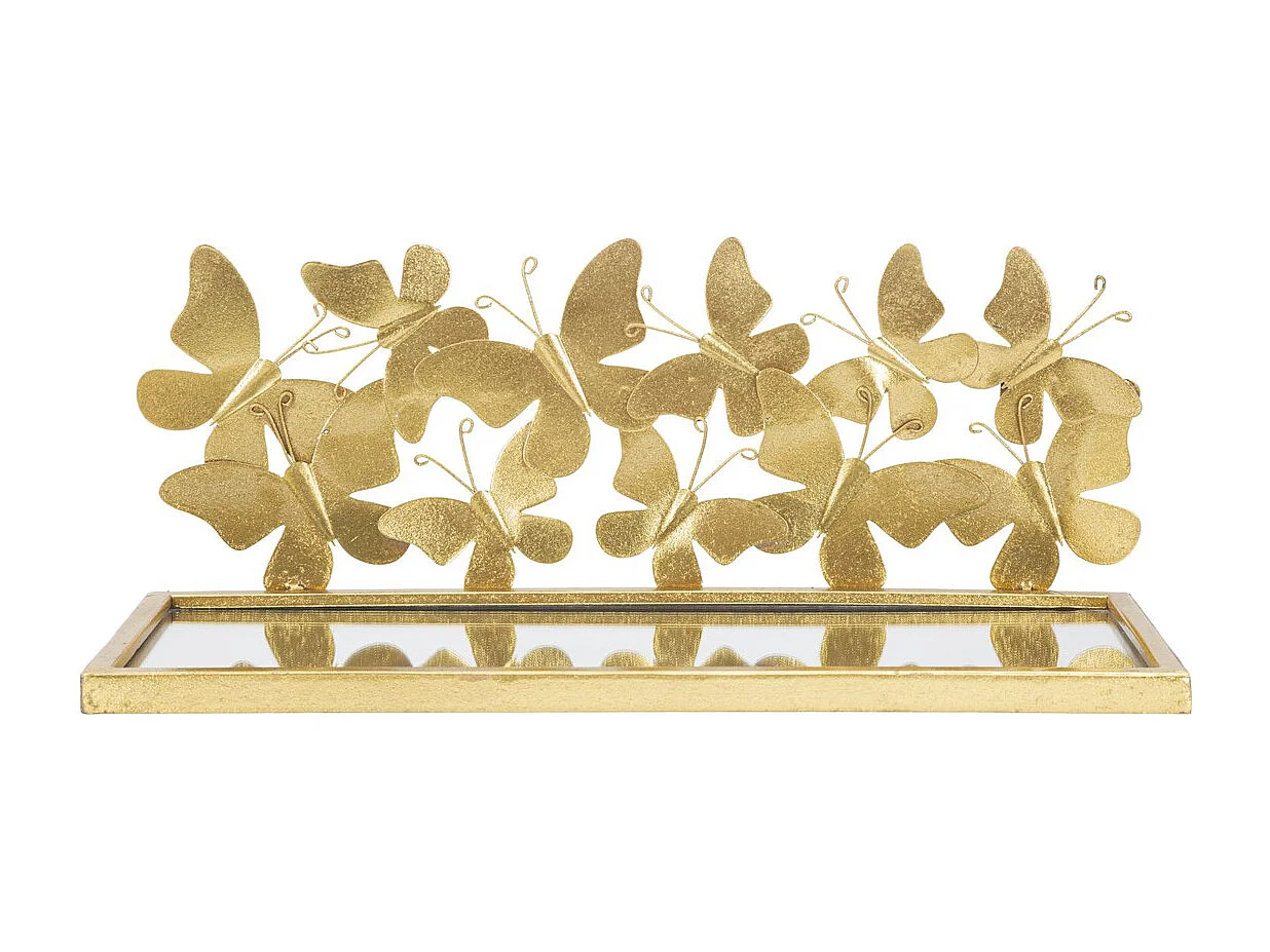 Estante Mariposa 18, Oro, 43x19,2x16,5 cm, Kendra Home