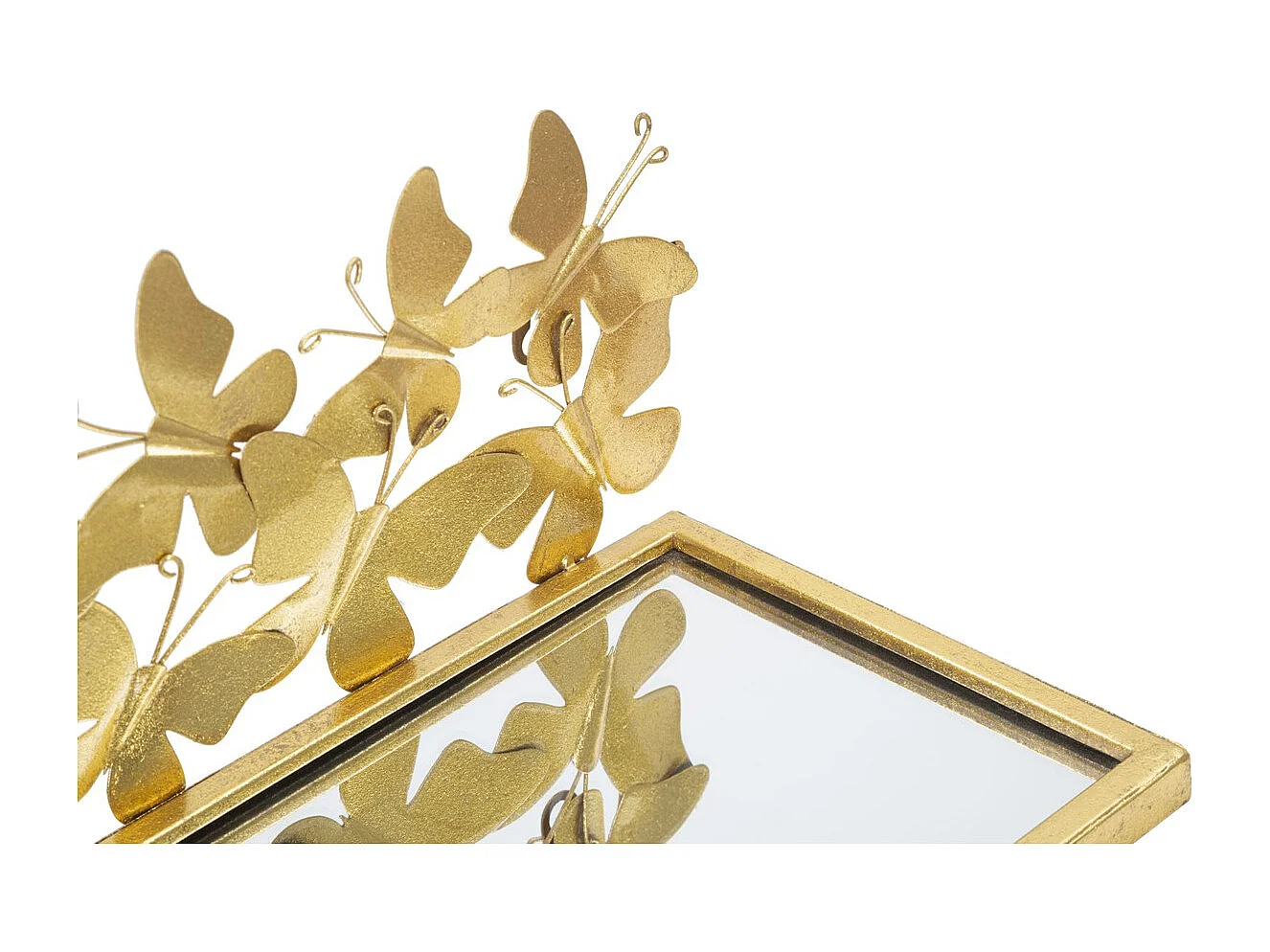 Estante Mariposa 18, Oro, 43x19,2x16,5 cm, Kendra Home