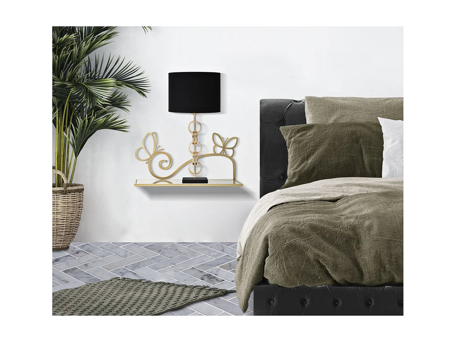 Estante VKH225, Oro, 41,5x18x21 cm, Kendra Home