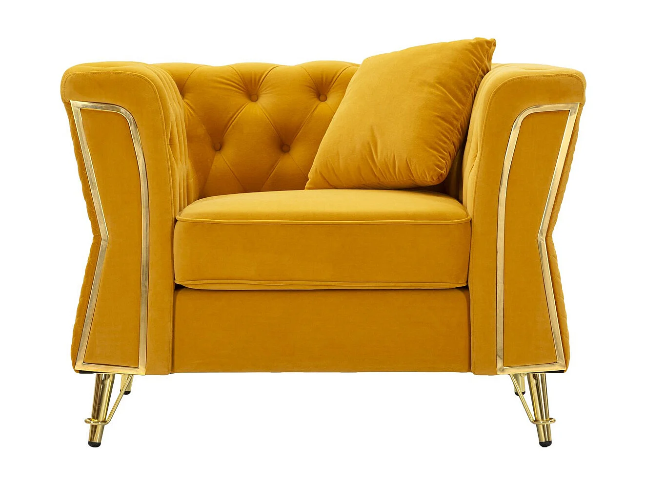 Fotel VKH320, Żółty, 104x83x76 cm, Kendra Home