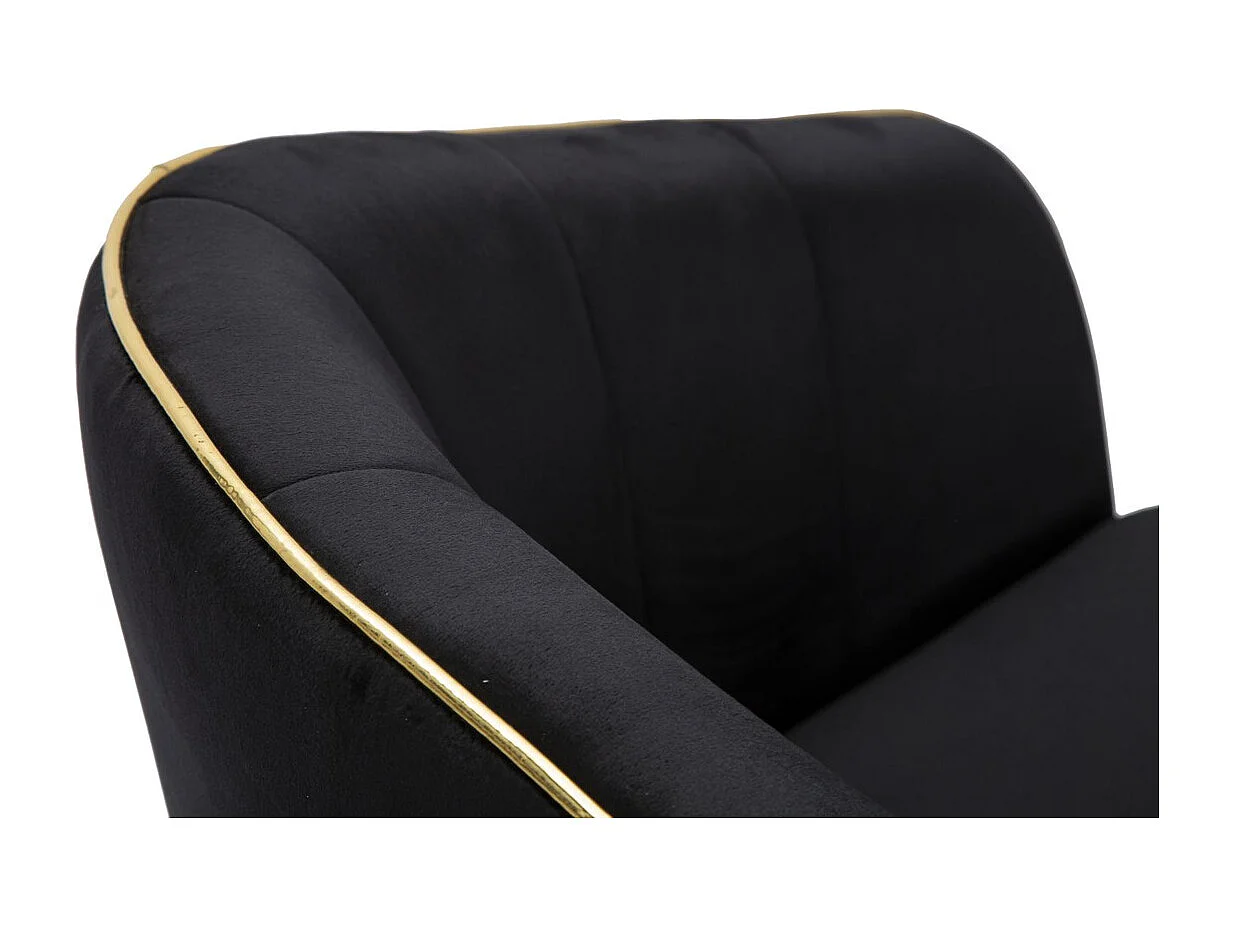 Fauteuil VKH317, Noir, 62x58x78 cm, Kendra Home