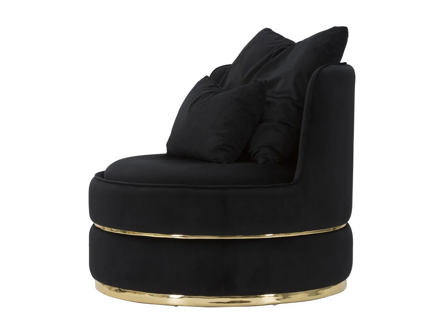 Fauteuil VKH309, Noir, 84x84x72 cm, Kendra Home