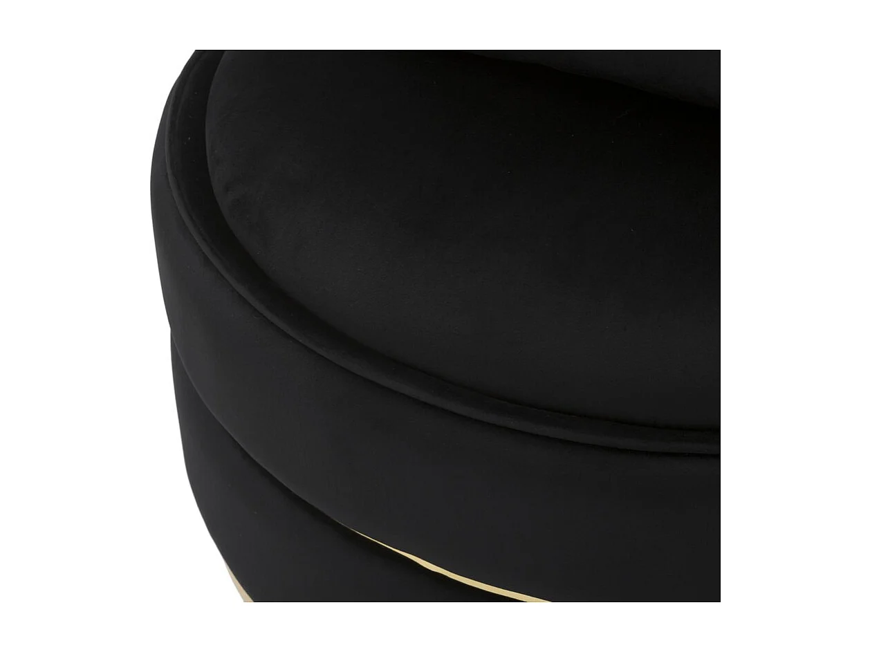 Fauteuil VKH309, Noir, 84x84x72 cm, Kendra Home