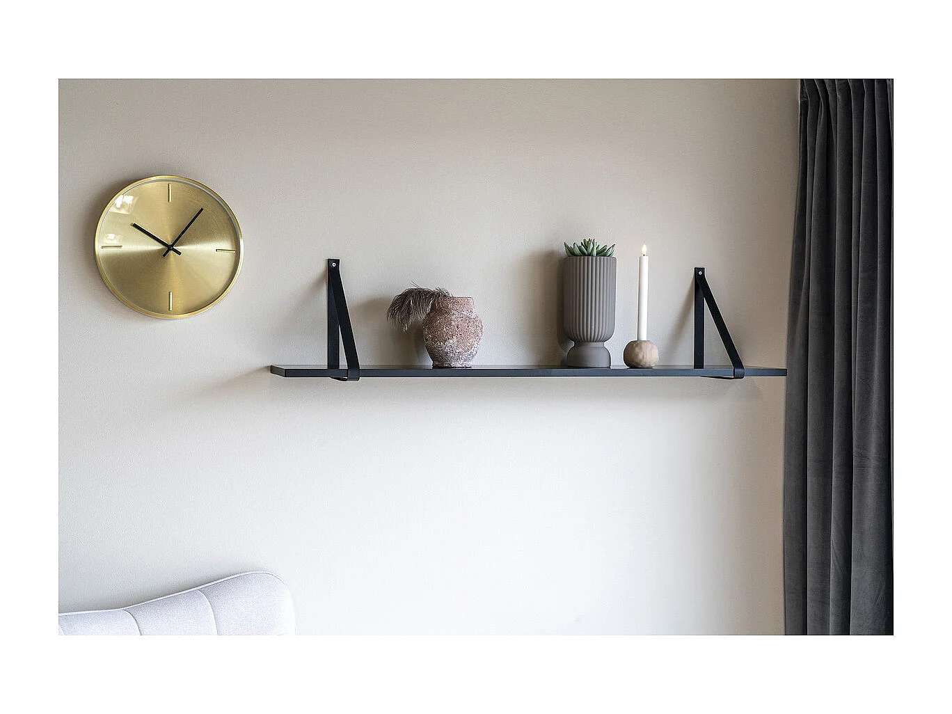 Plank Marea, Zwart, 20x120x2 cm, Kendra Home