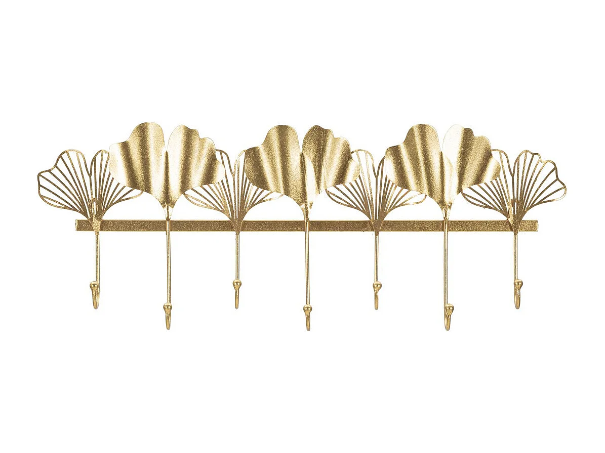 Muurhangers Blad 8, Goud, 66,2x6x26,3 cm, Kendra Home