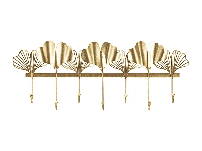 Exy plantenstandaardset van ijzer in zwart en goud – Ø 37 x H 76 en Ø 27 x H 51 cm
