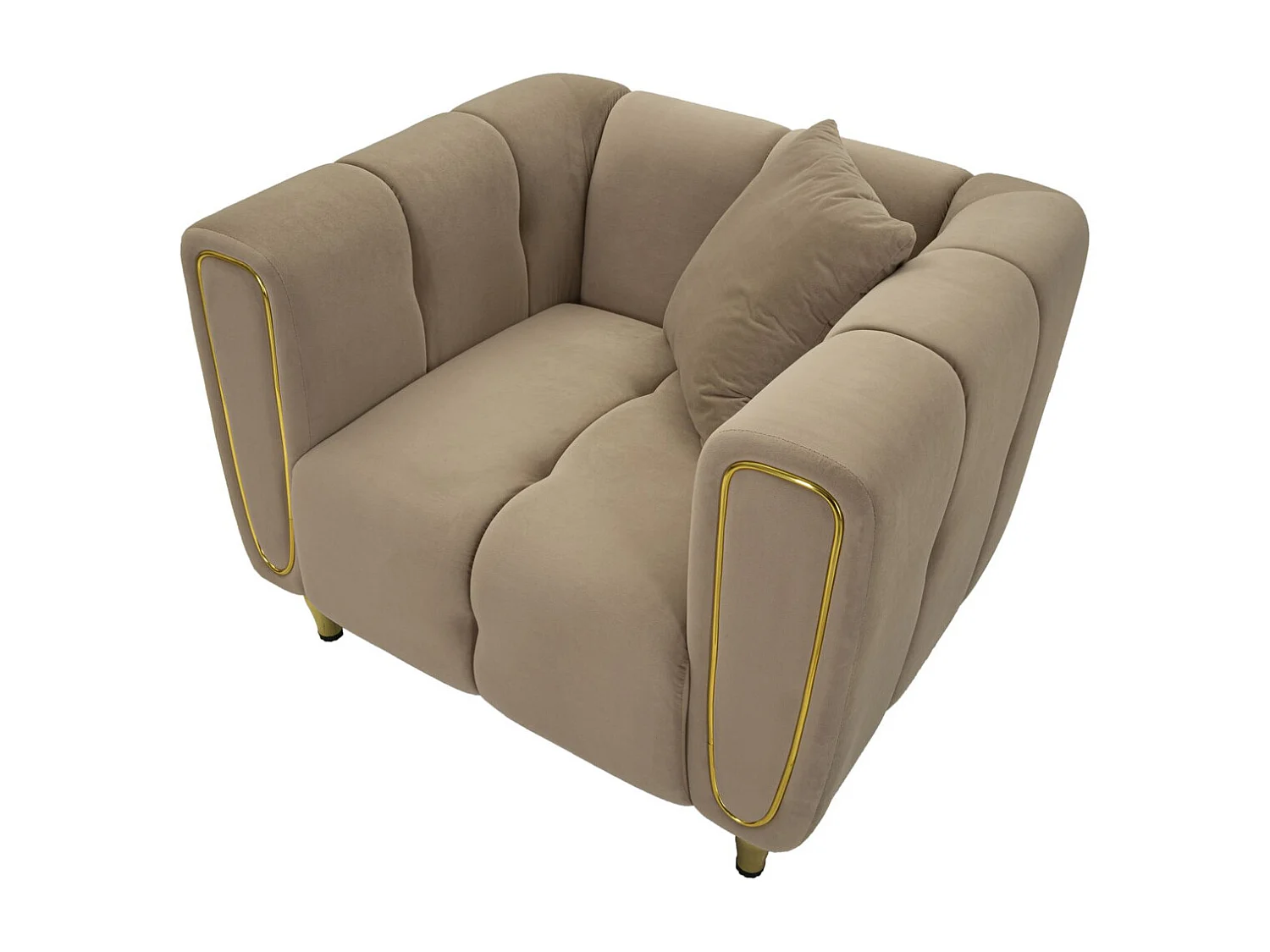 Fotel VKH323, Brązowy, 81x97x71 cm, Kendra Home