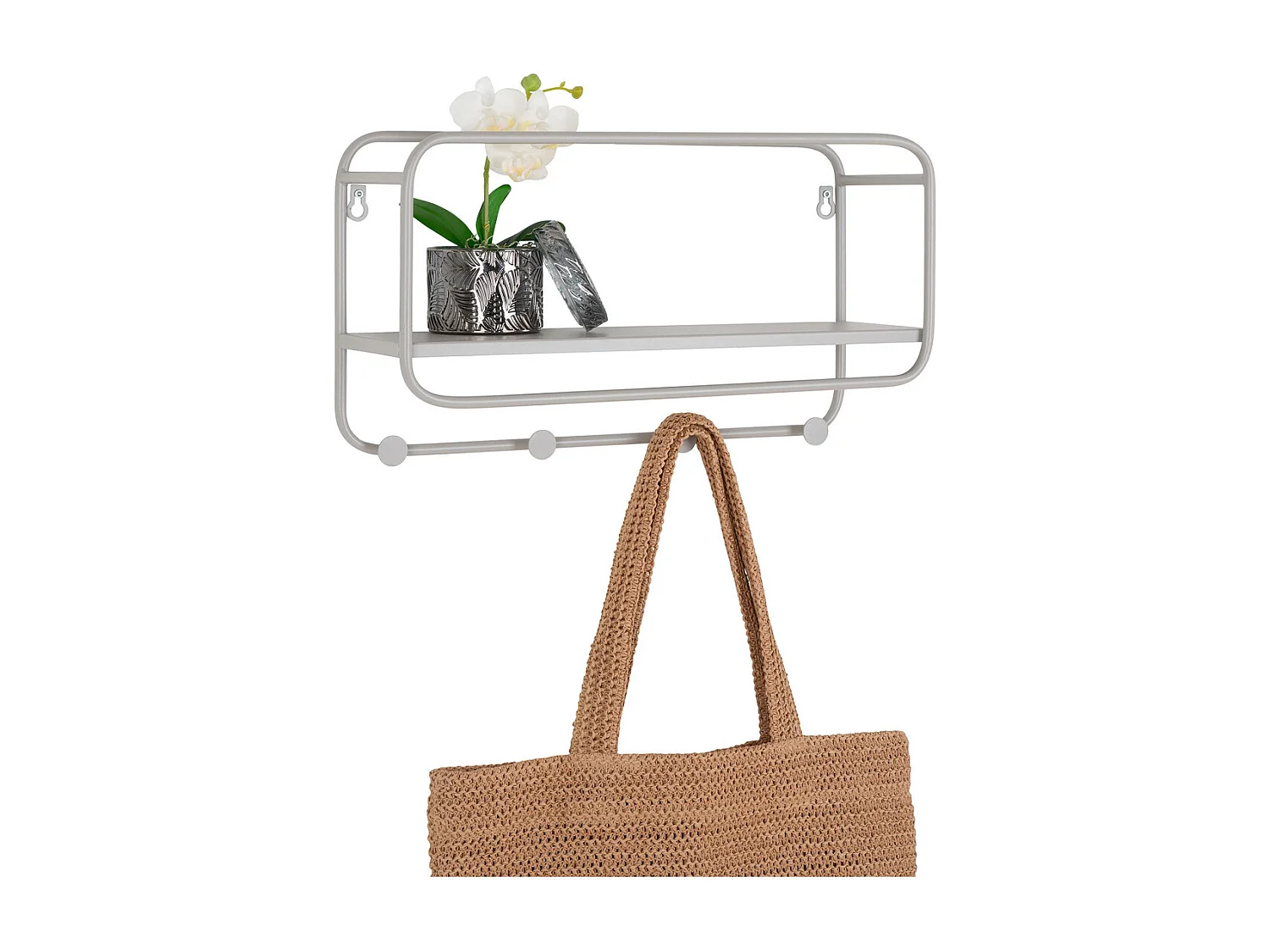 Muurhangers Feira, Grijs, 15x45x25 cm, Kendra Home