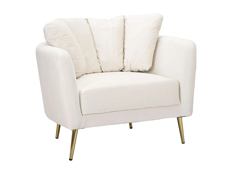 Fauteuil VKH324, Beige, 88x77x74 cm, Kendra Home