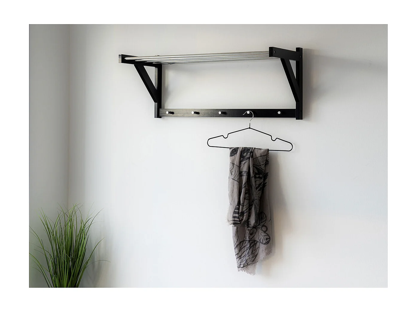 Muurhangers Padova, Zwart, 78x32x34 cm, Kendra Home