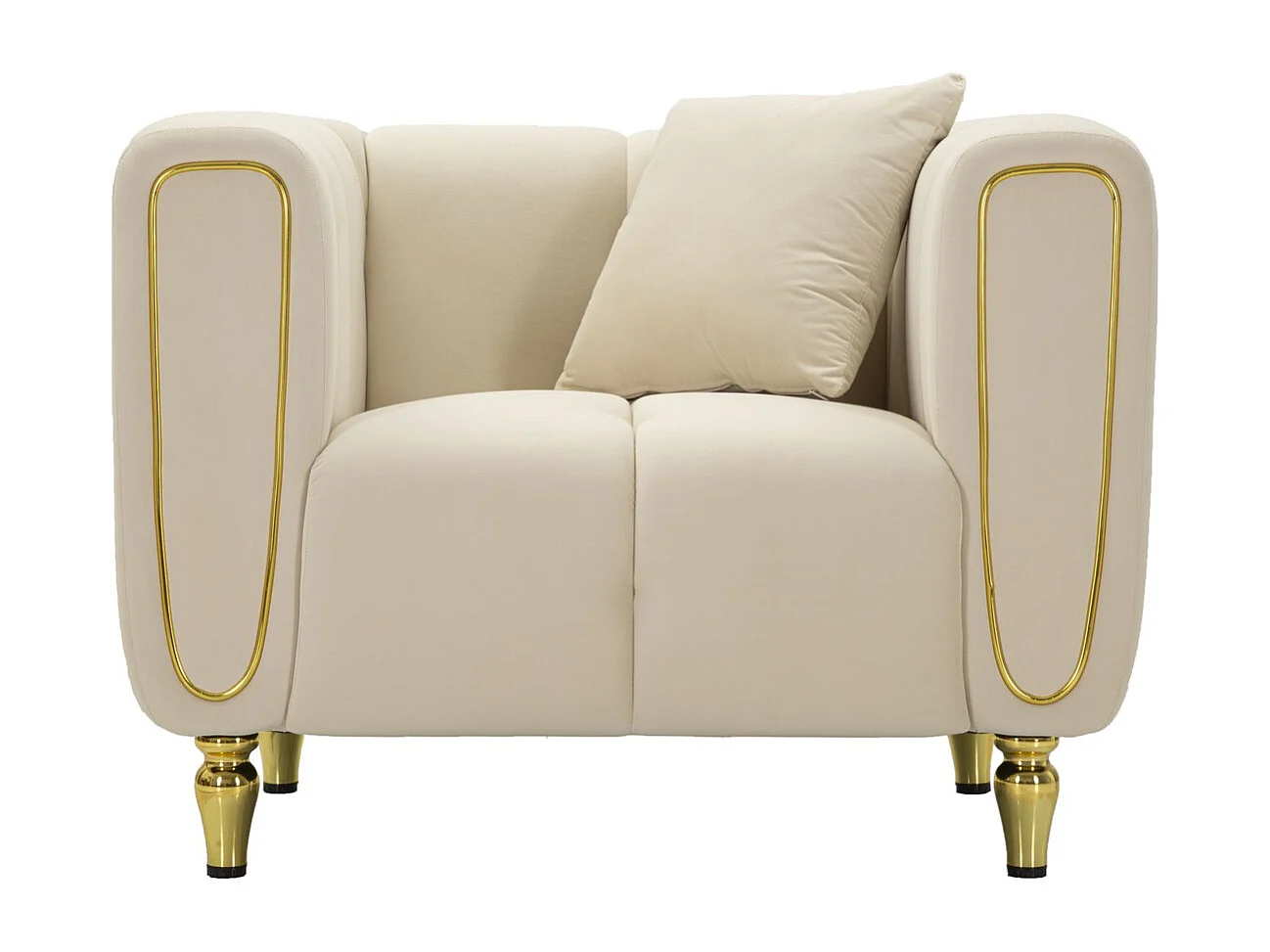 Fauteuil VKH322, Beige, 81x97x71 cm, Kendra Home