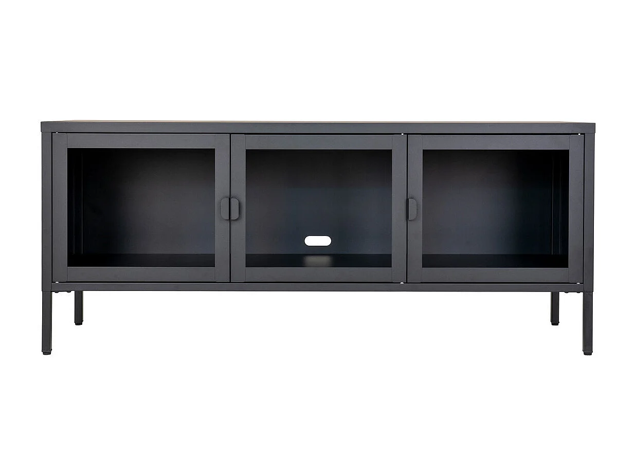 TV-Ständer Brisbane, Schwarz, 40x130x55 cm, Kendra Home