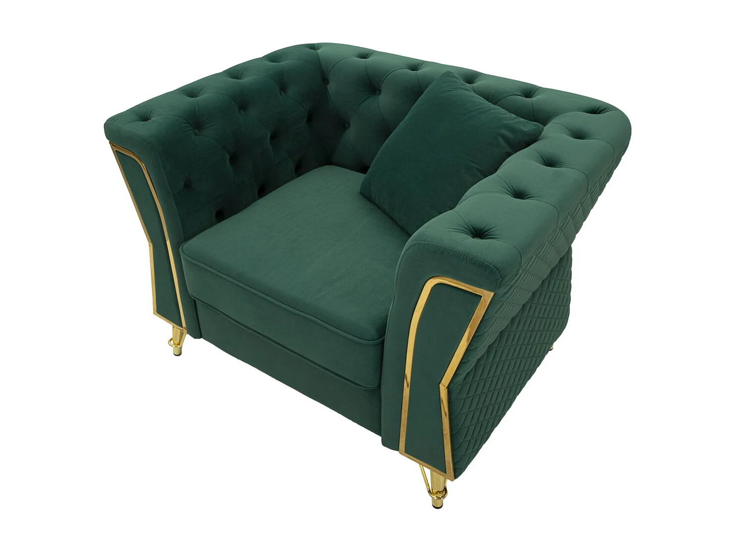 Fauteuil VKH321, Groen, 104x83x76 cm, Kendra Home