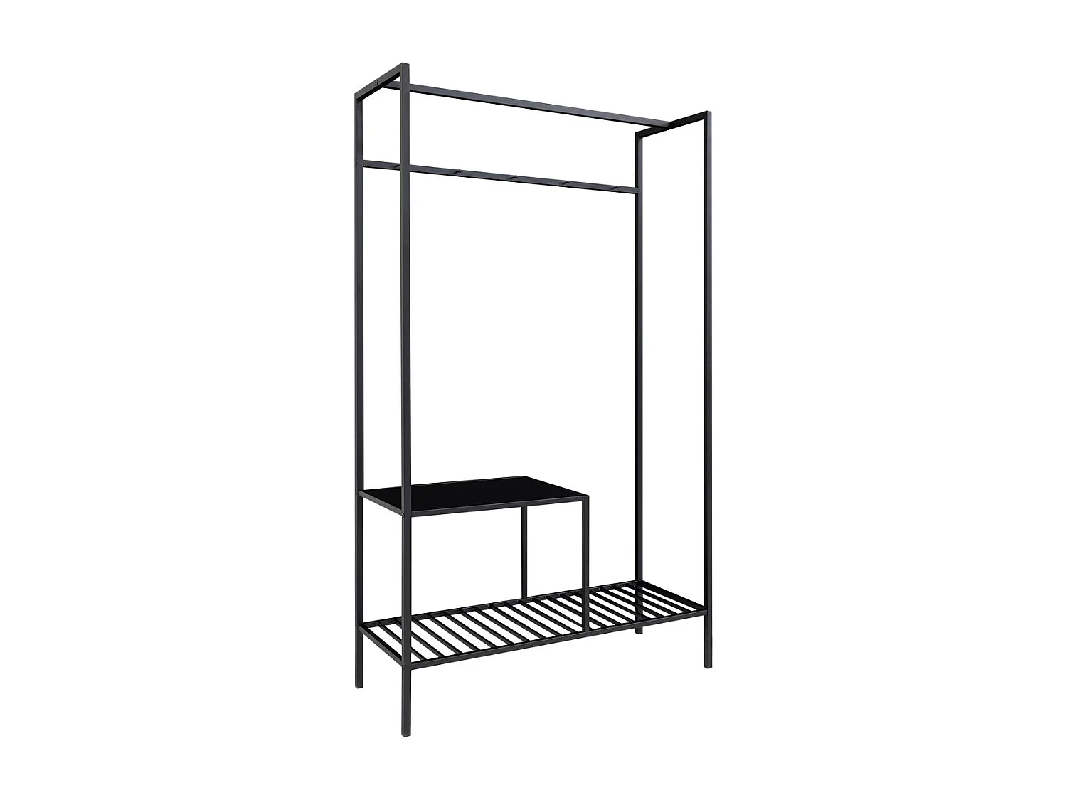 Vloerhanger Vita, Zwart, 38x101x170 cm, Kendra Home