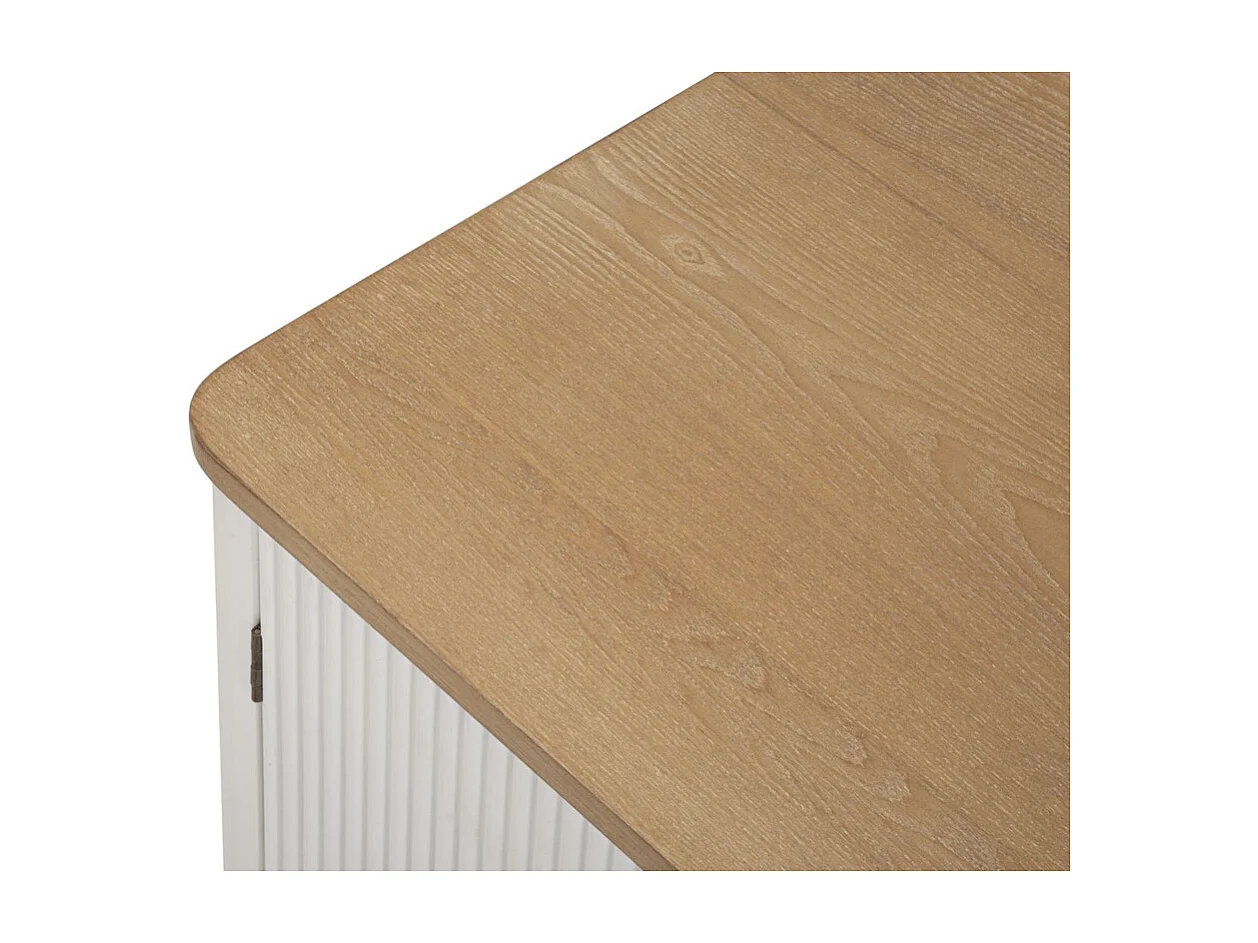 Meuble TV VKH228, Blanc, 117x40x60 cm, Kendra Home