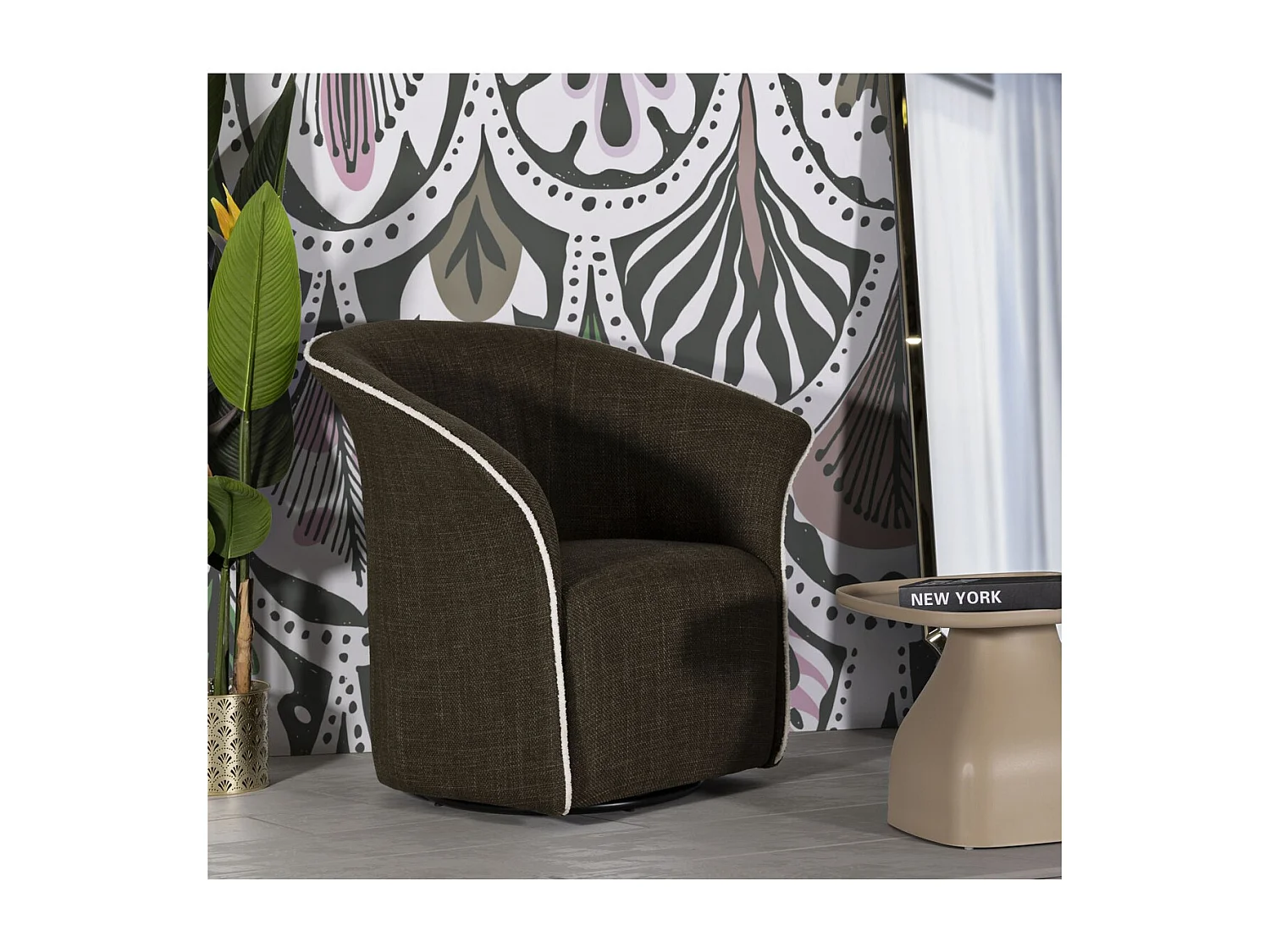 Fauteuil VKH715, Groen, 80x83,5x66 cm, Kendra Home