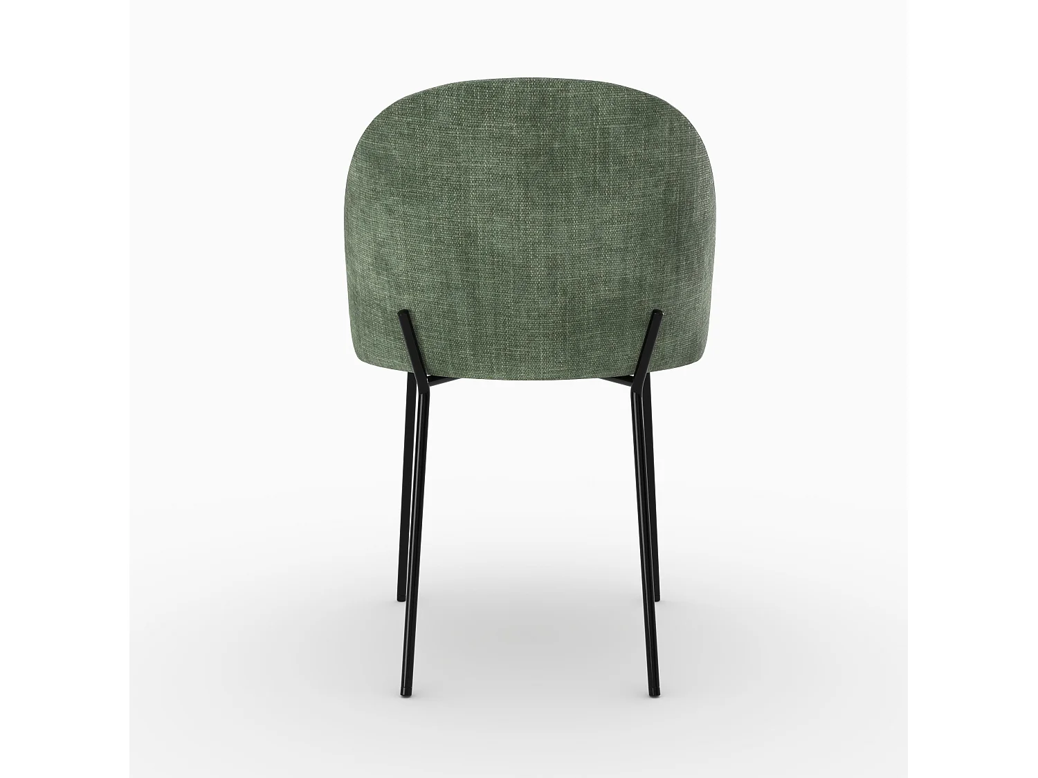 Lot de 2 chaises en tissu texturé vert sapin - Karl