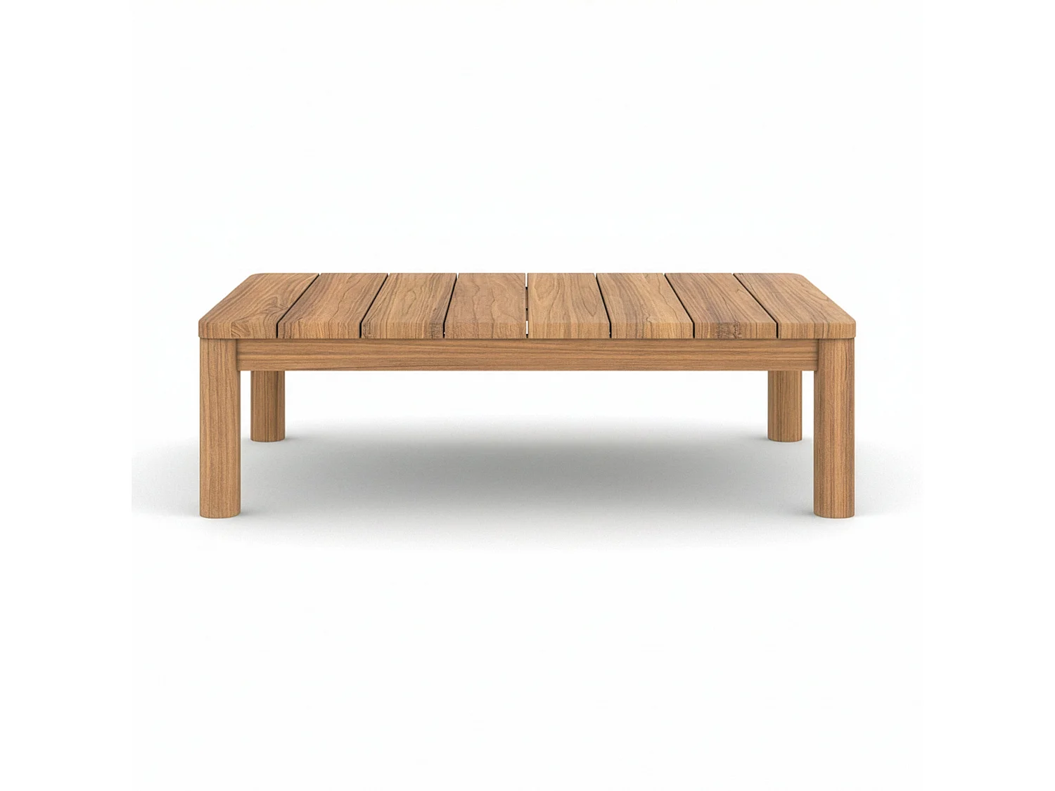 Set da giardino per 2 persone in teak massello e tessuto bianco - Nadila