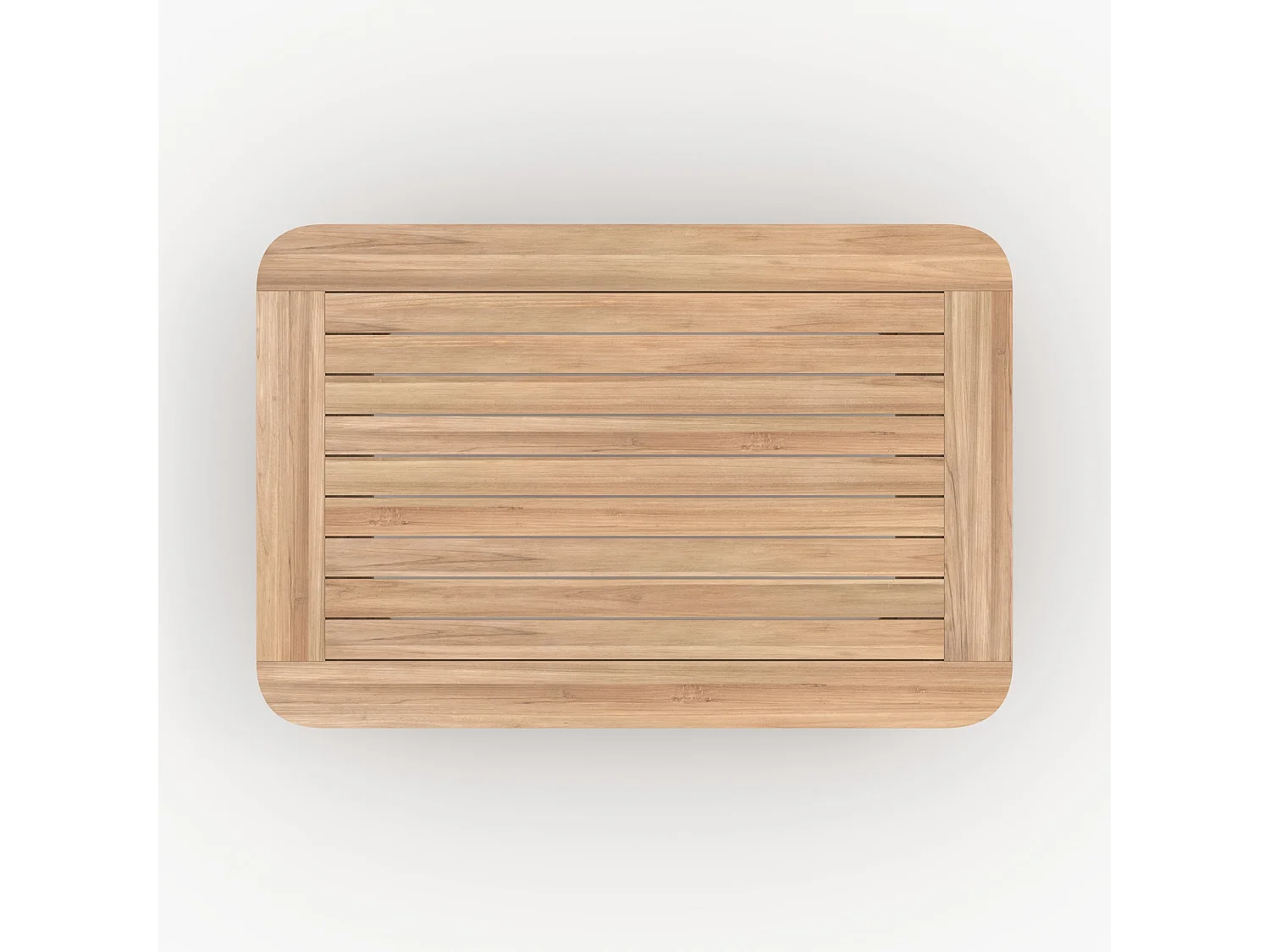 Salotto da giardino 2 posti in teak e tessuto grigio, 2 poltrone - Kilda