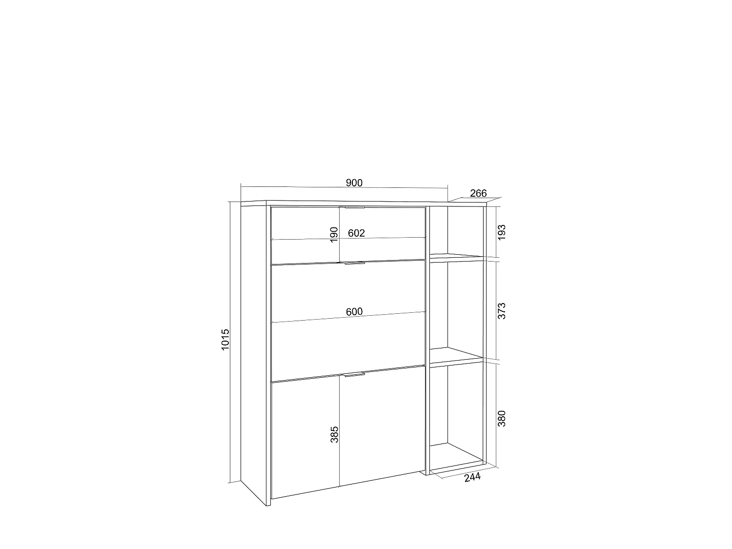 Meuble à Chaussures, 90x102x27 cm, 10 paires de chaussures, Pour Entrée, Chêne foncé