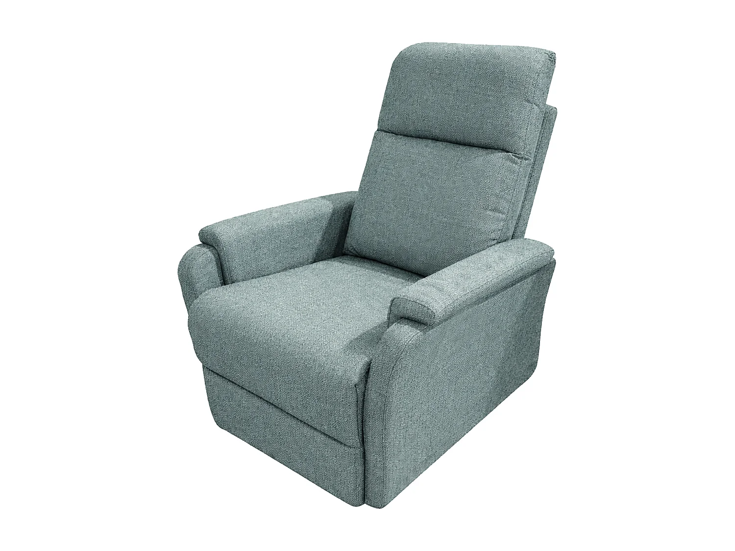 Sillón relax reclinable con sistema de palanca lateral de tela en color azul Roid