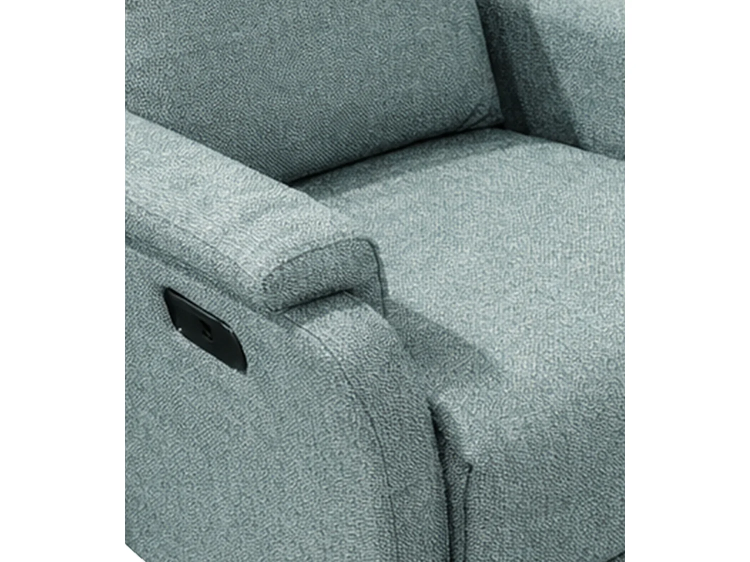 Sillón relax reclinable con sistema de palanca lateral de tela en color azul Roid