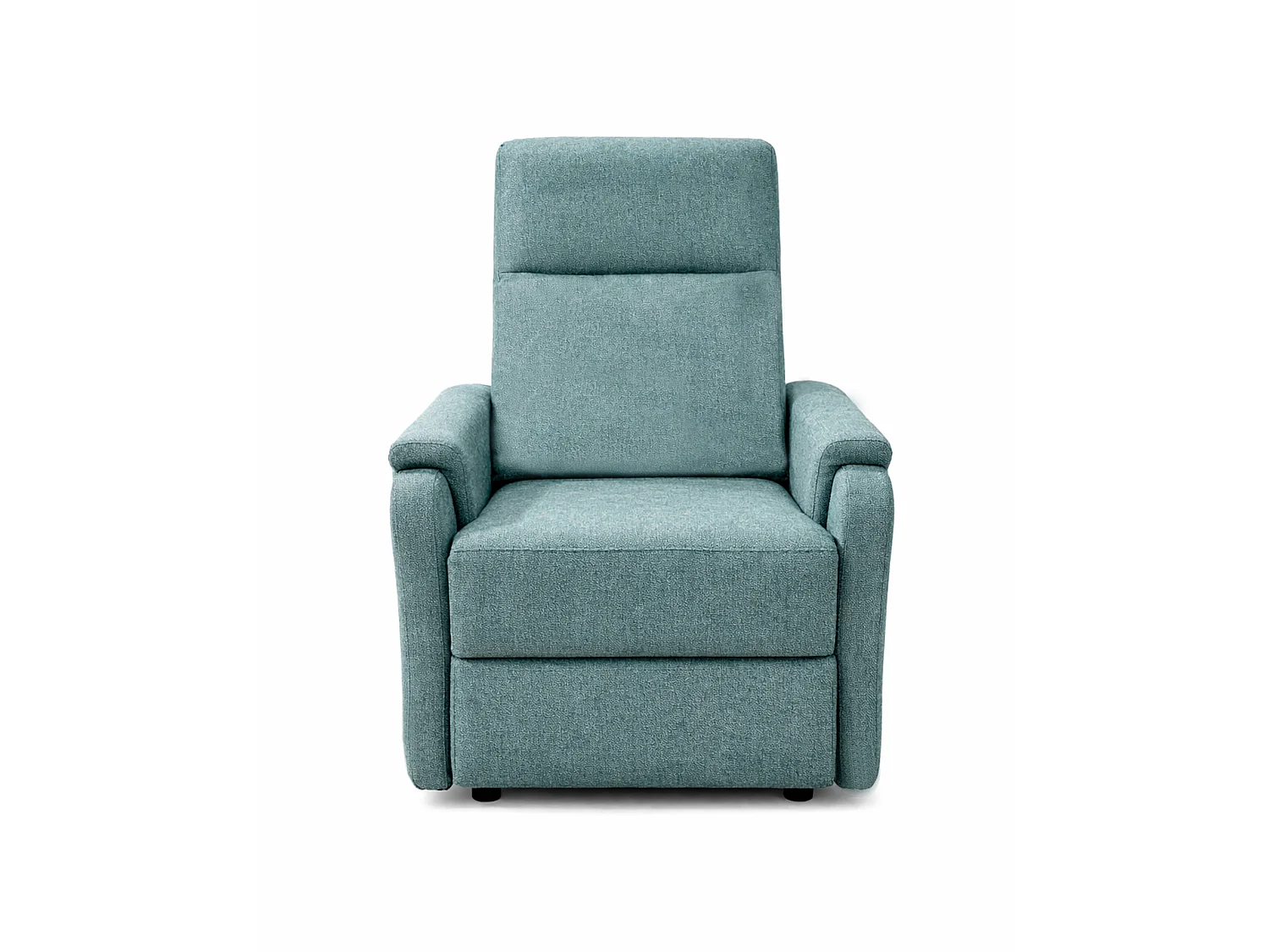 Sillón relax reclinable con sistema de palanca lateral de tela en color azul Roid
