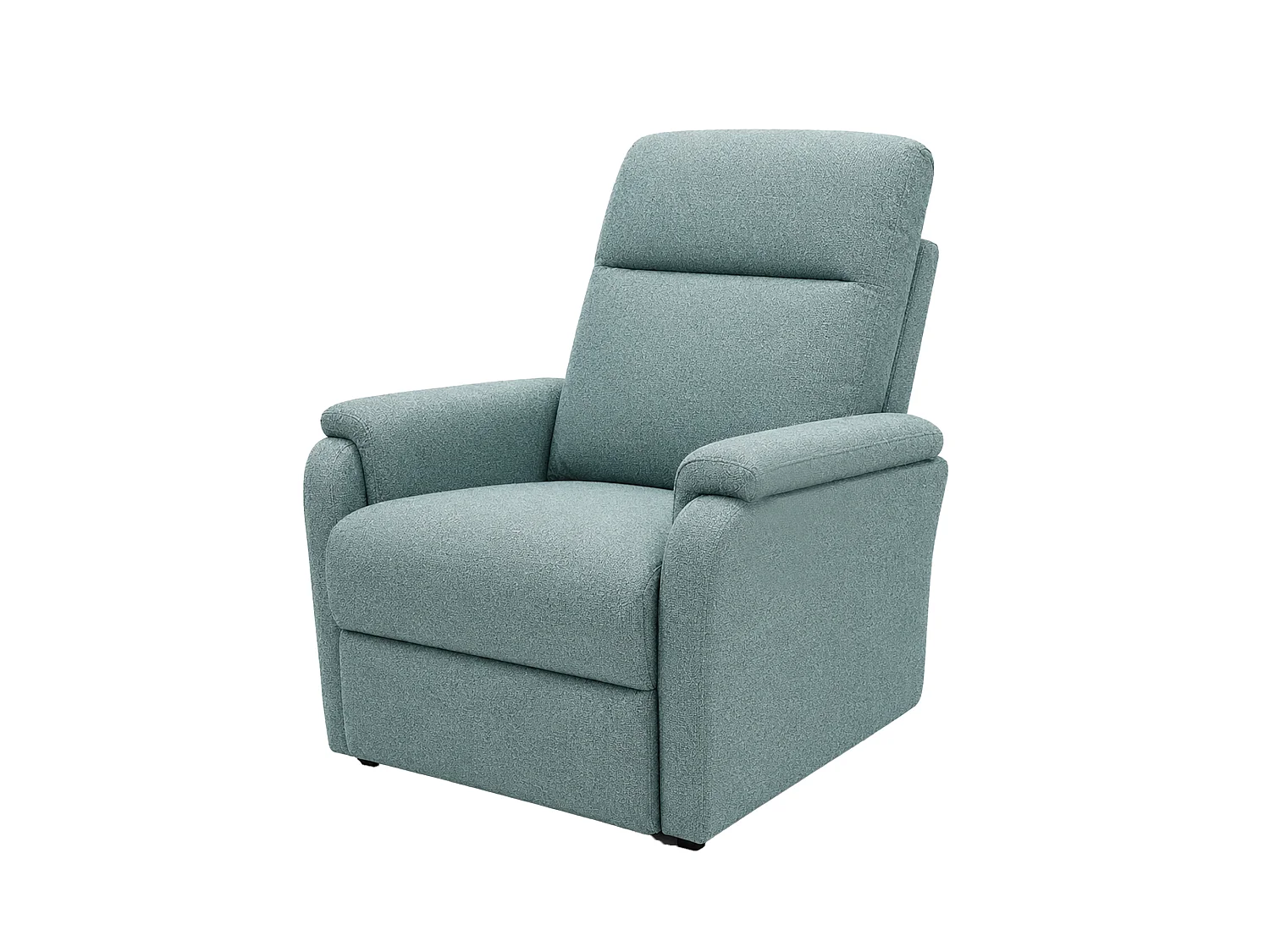 Sillón relax reclinable con sistema de palanca lateral de tela en color azul Roid