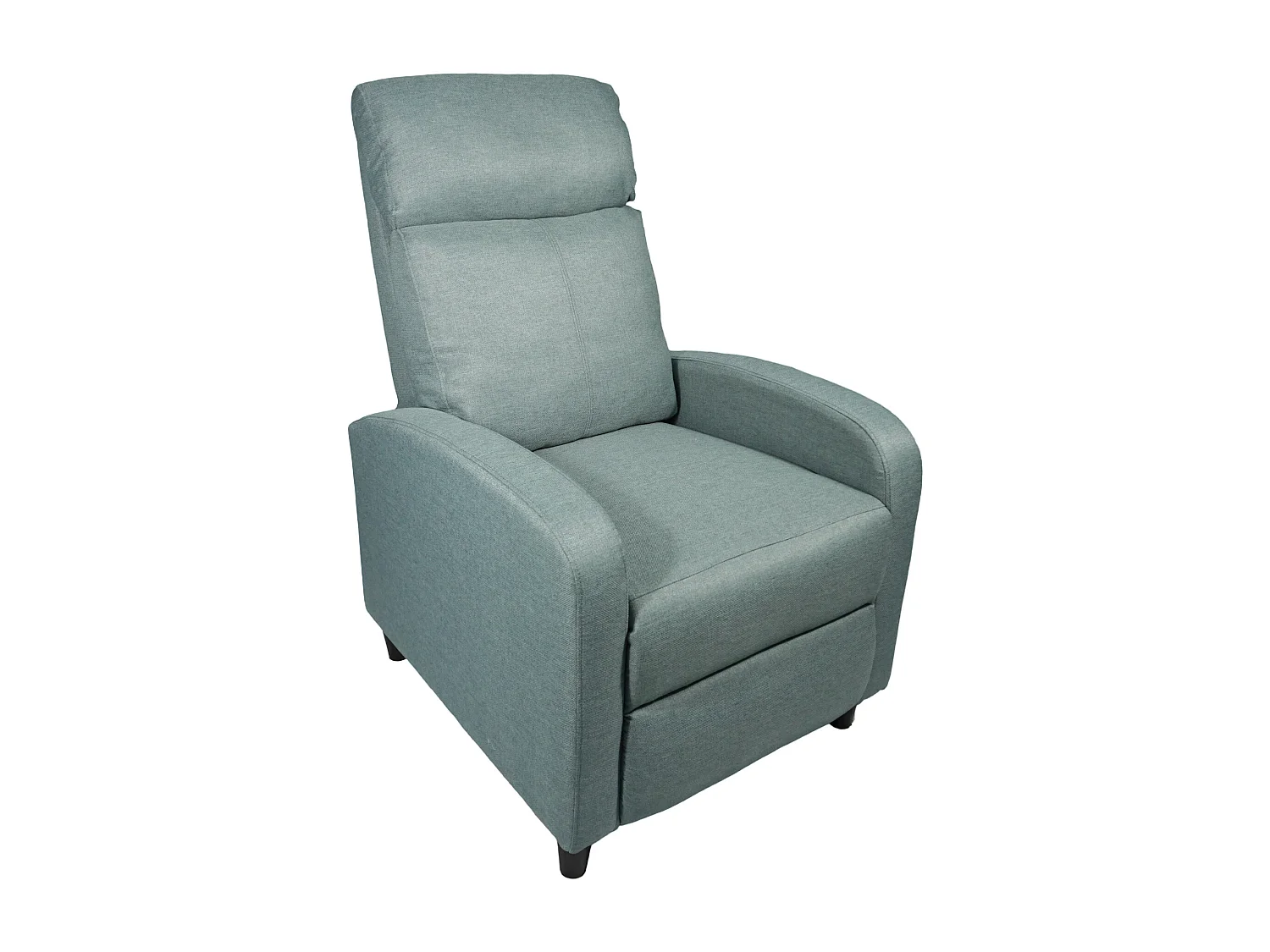 Sillón relax reclinable manual de 100-106x67x78 cm de tela en color verde agua Nexus