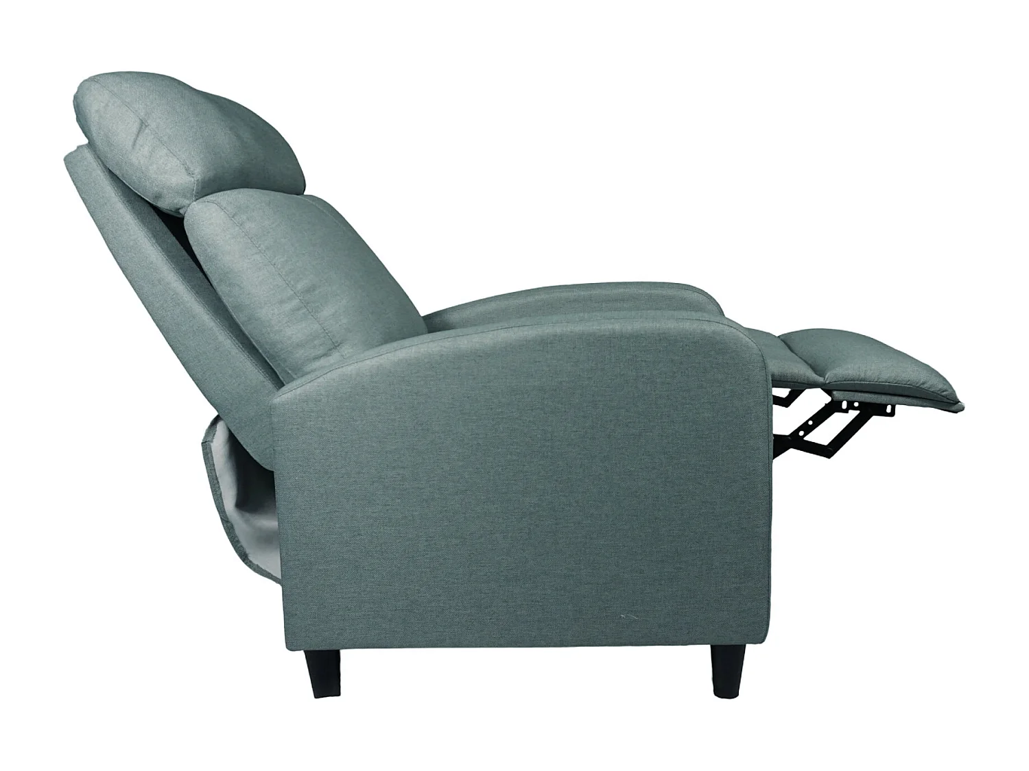 Sillón relax reclinable manual de 100-106x67x78 cm de tela en color verde agua Nexus