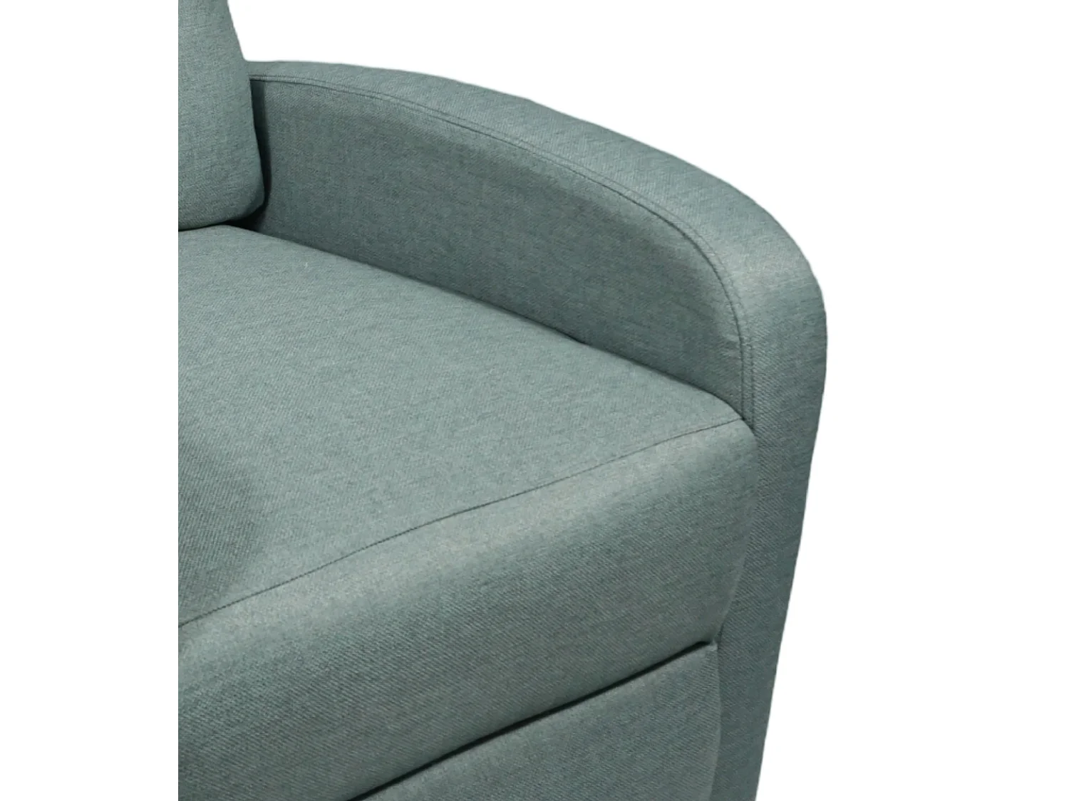 Sillón relax reclinable manual de 100-106x67x78 cm de tela en color verde agua Nexus