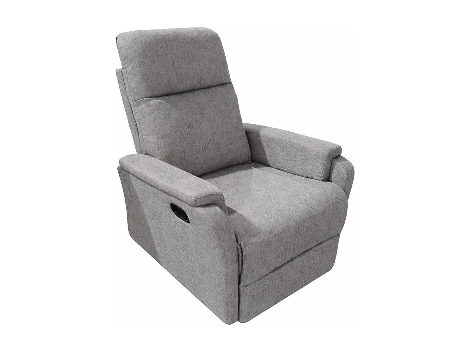 Sillón relax reclinable con sistema de palanca lateral de tela en color gris Roid