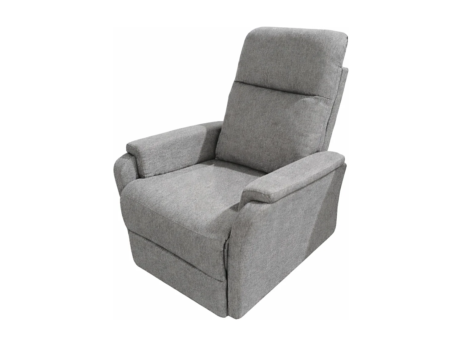 Sillón relax reclinable con sistema de palanca lateral de tela en color gris Roid