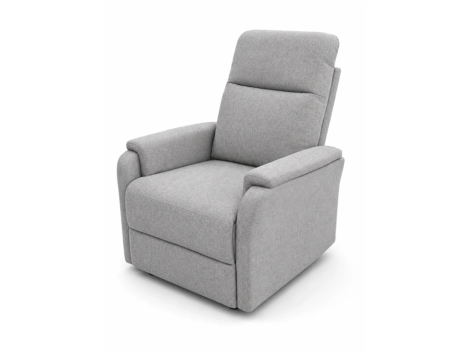 Sillón relax reclinable con sistema de palanca lateral de tela en color gris Roid