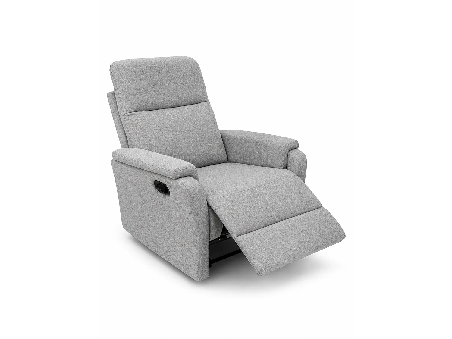 Sillón relax reclinable con sistema de palanca lateral de tela en color gris Roid