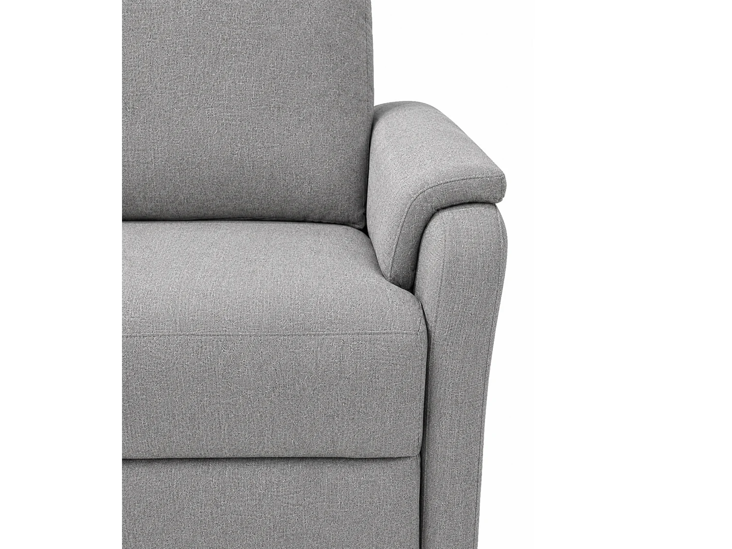 Sillón relax reclinable con sistema de palanca lateral de tela en color gris Roid