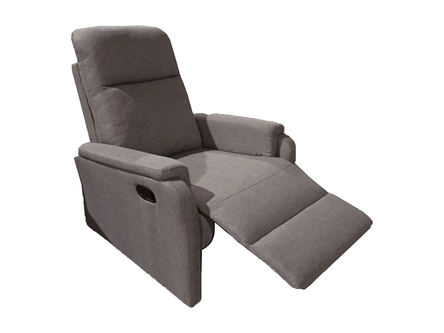 Sillón relax reclinable con sistema de palanca lateral de tela en color beige Roid