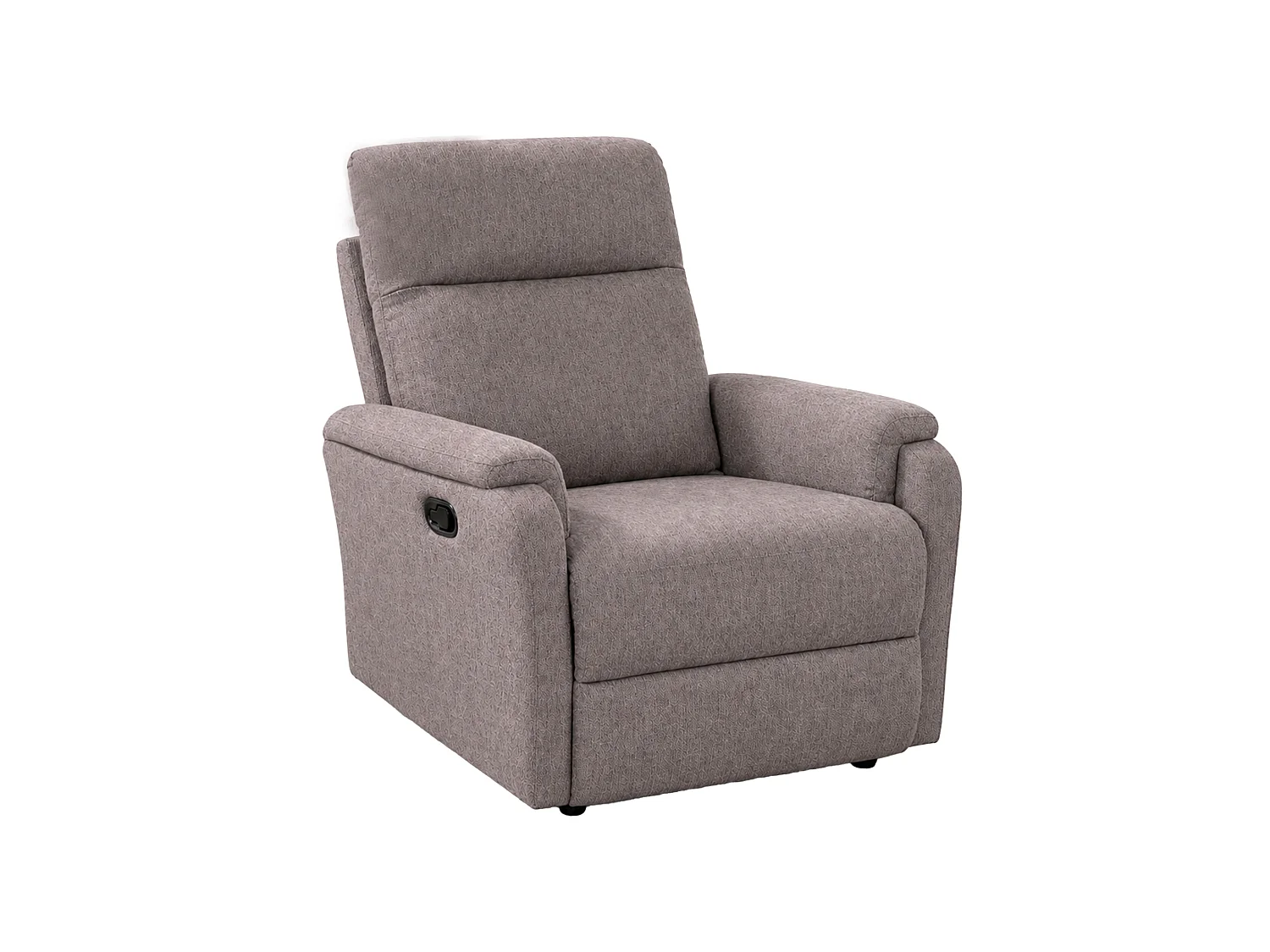 Sillón relax reclinable con sistema de palanca lateral de tela en color beige Roid