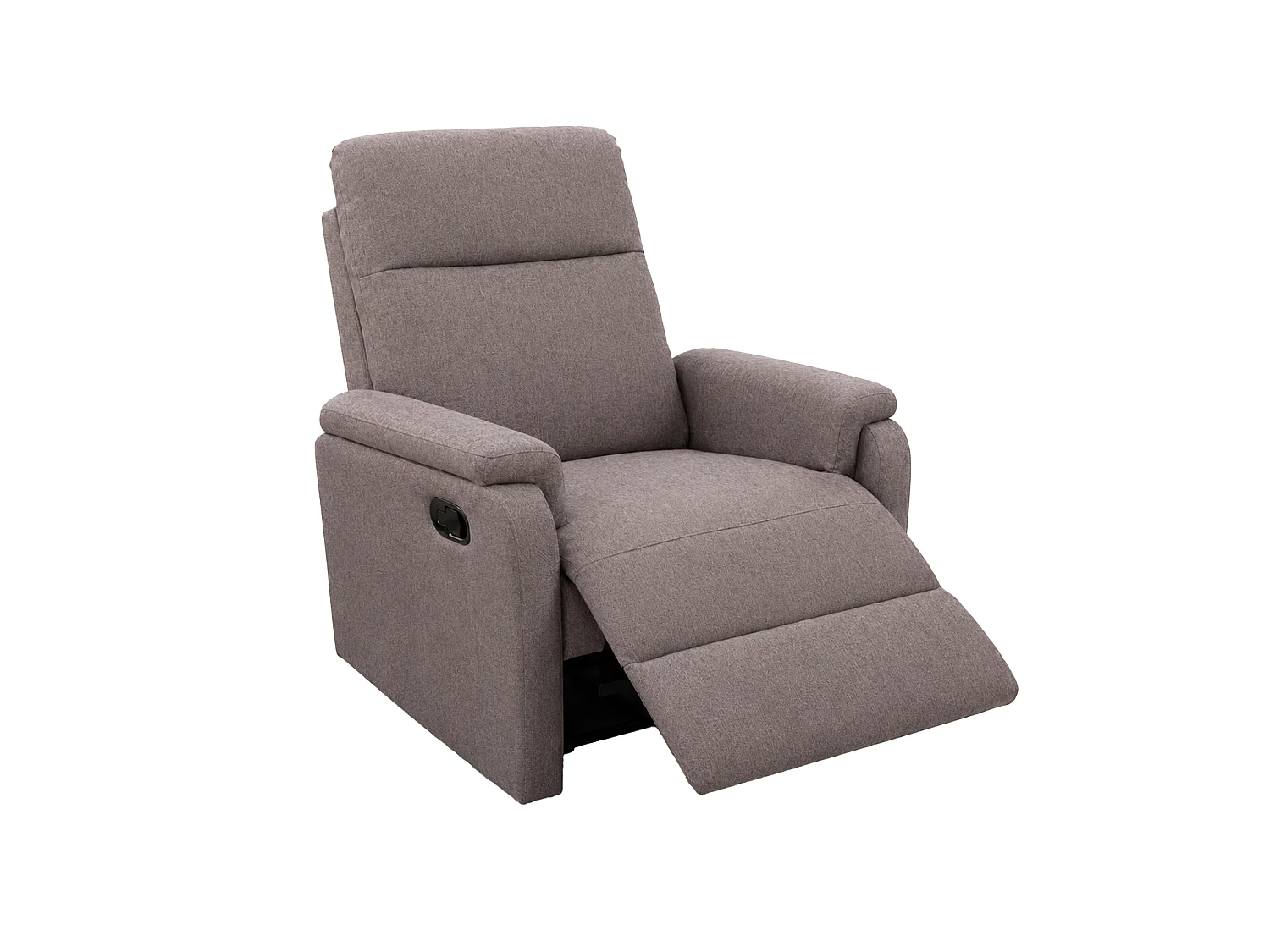 Sillón relax reclinable con sistema de palanca lateral de tela en color beige Roid