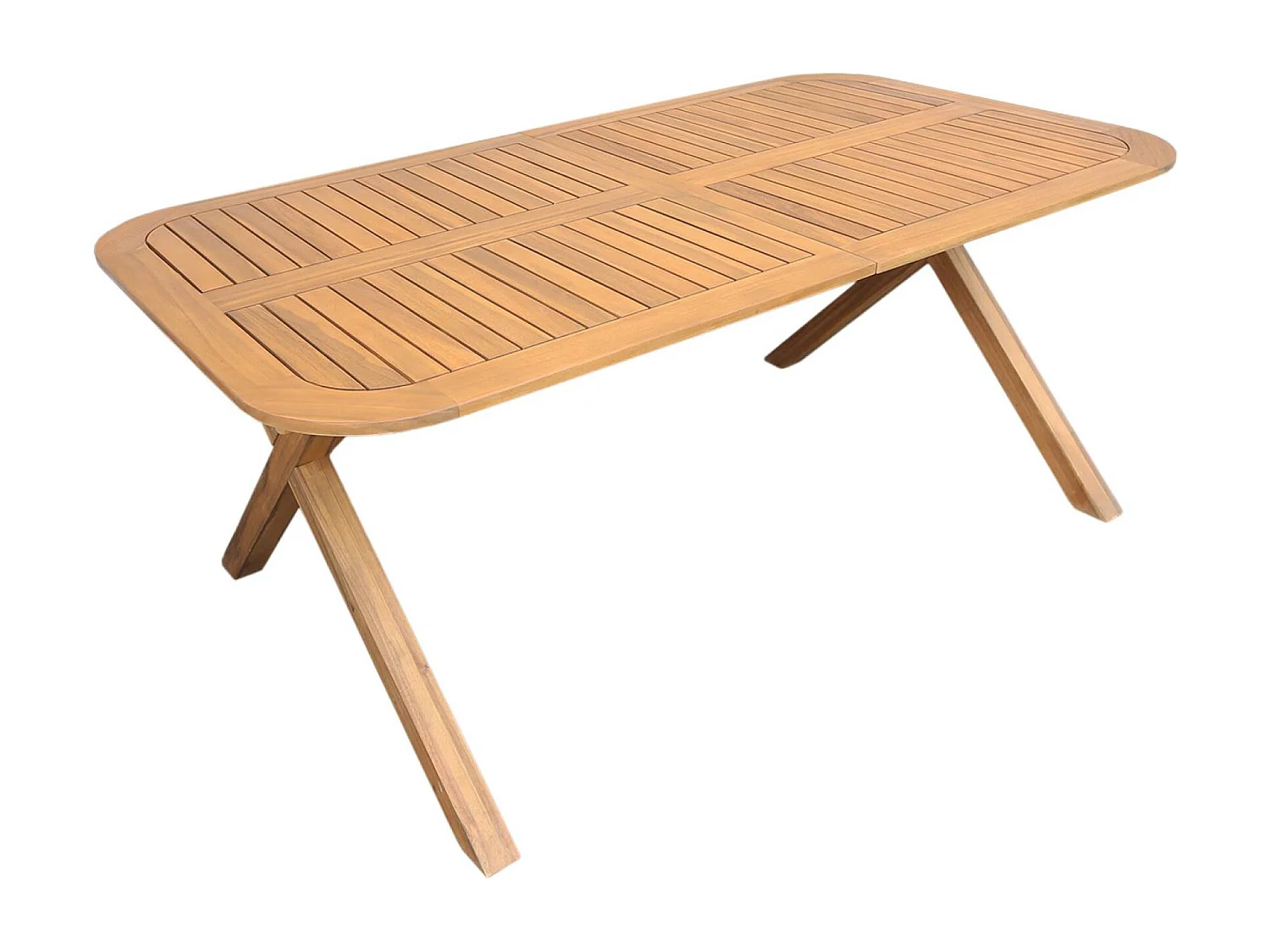 Table de jardin extensible bois d'acacia 6-8 places 180/240cm naturel - Tanzo